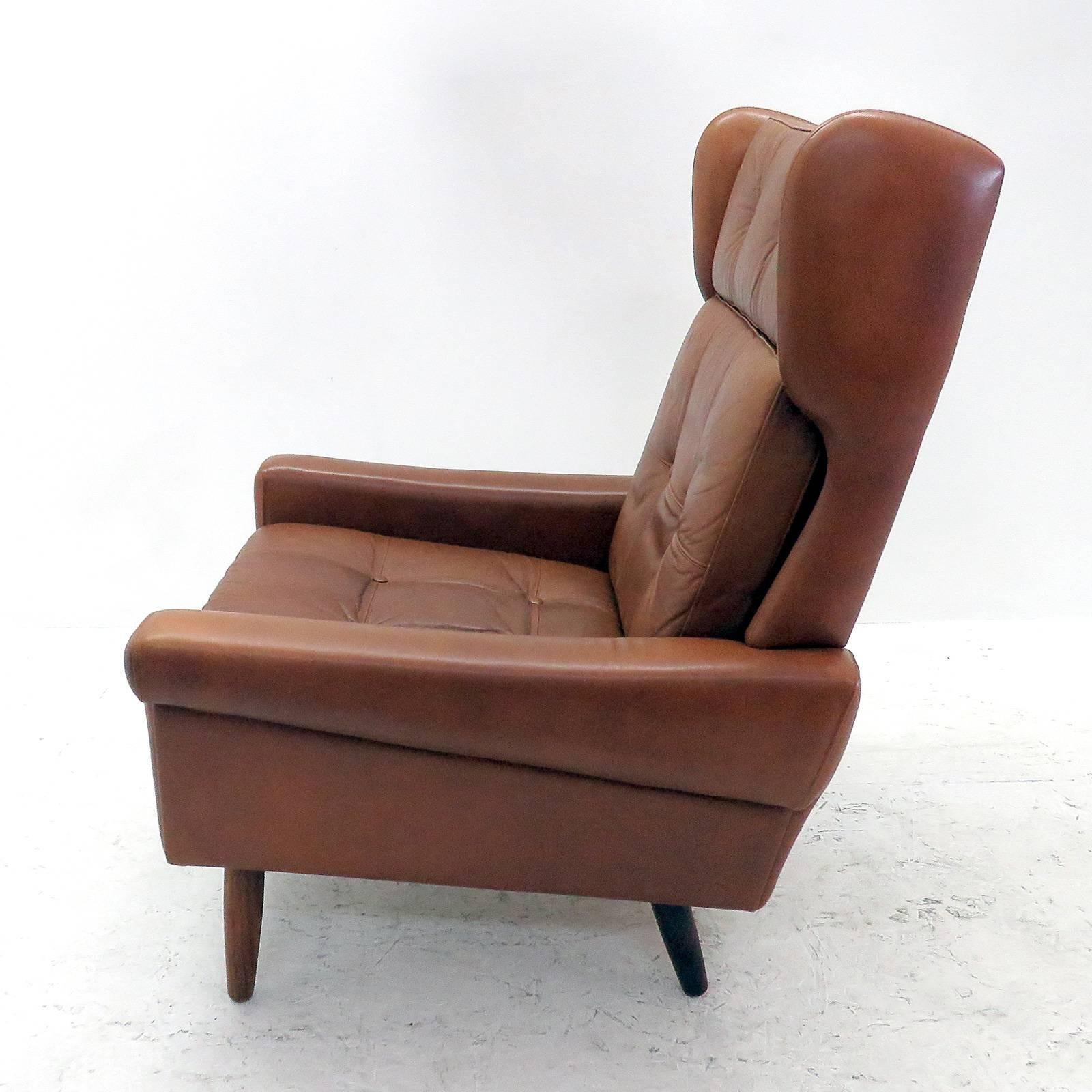 Scandinavian Modern Svend Skipper Wingback Lounge Chair