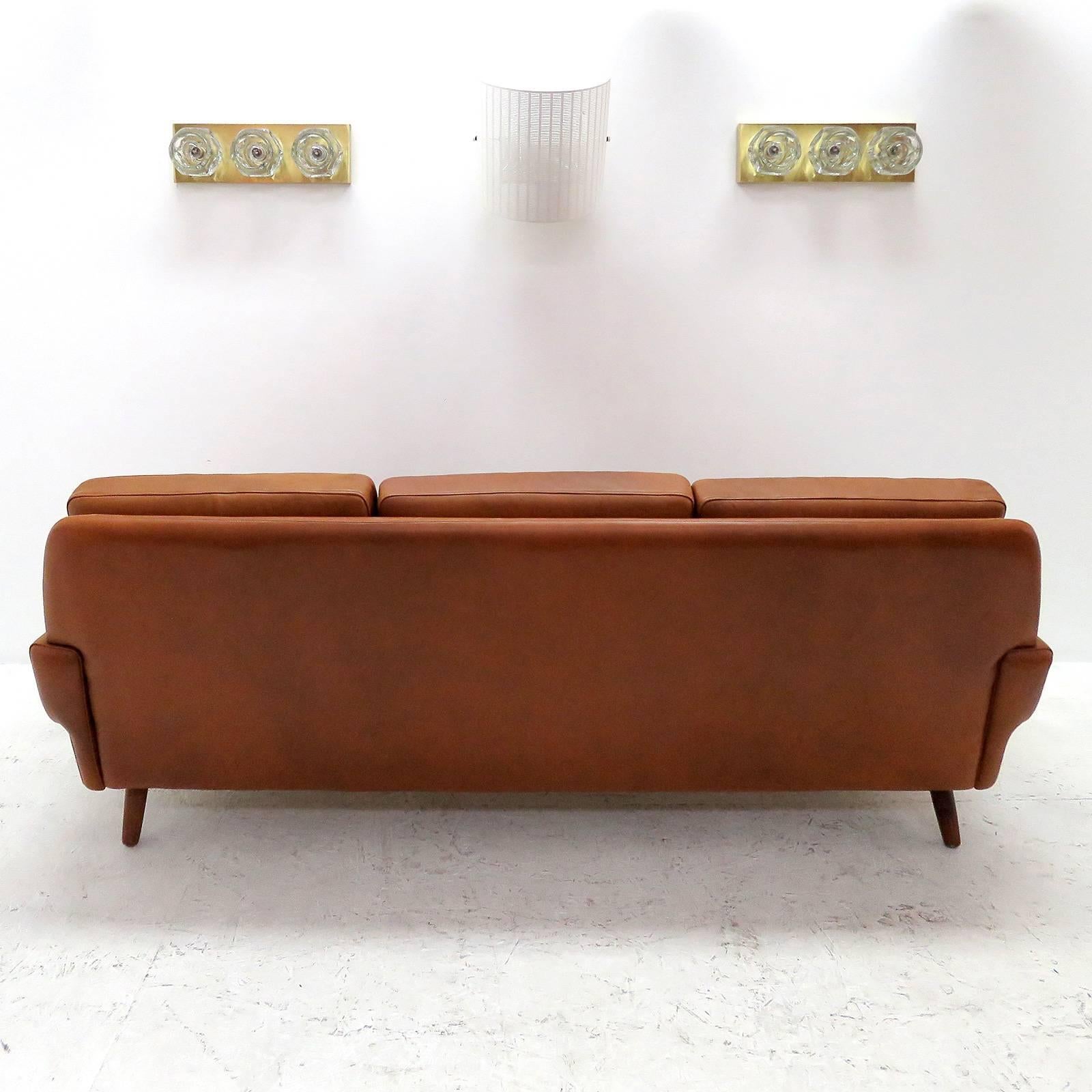 Leather Svend Skipper Three-Seat Sofa