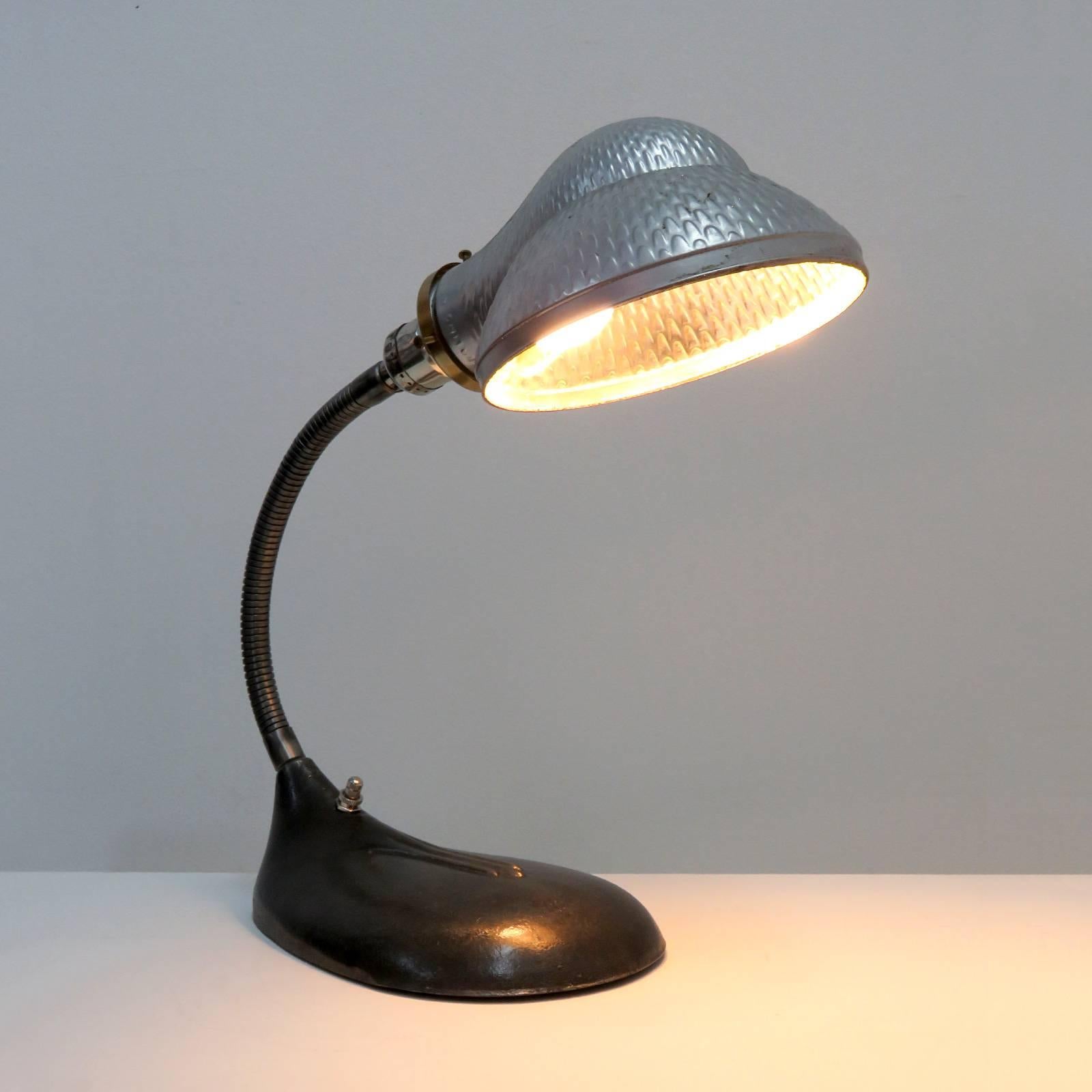 Industrial Table Lamp with Mercury Glass Shade 2