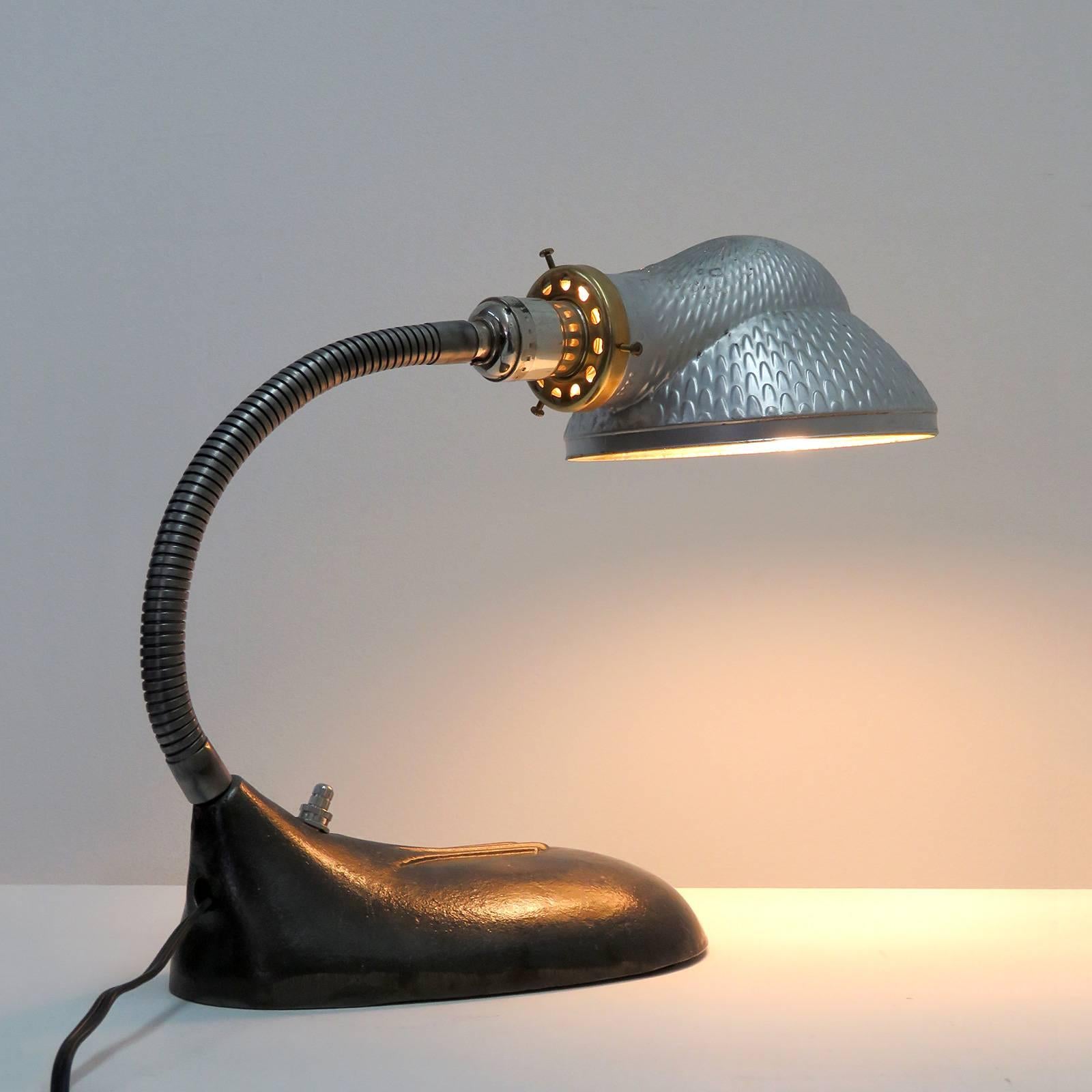 Industrial Table Lamp with Mercury Glass Shade 3