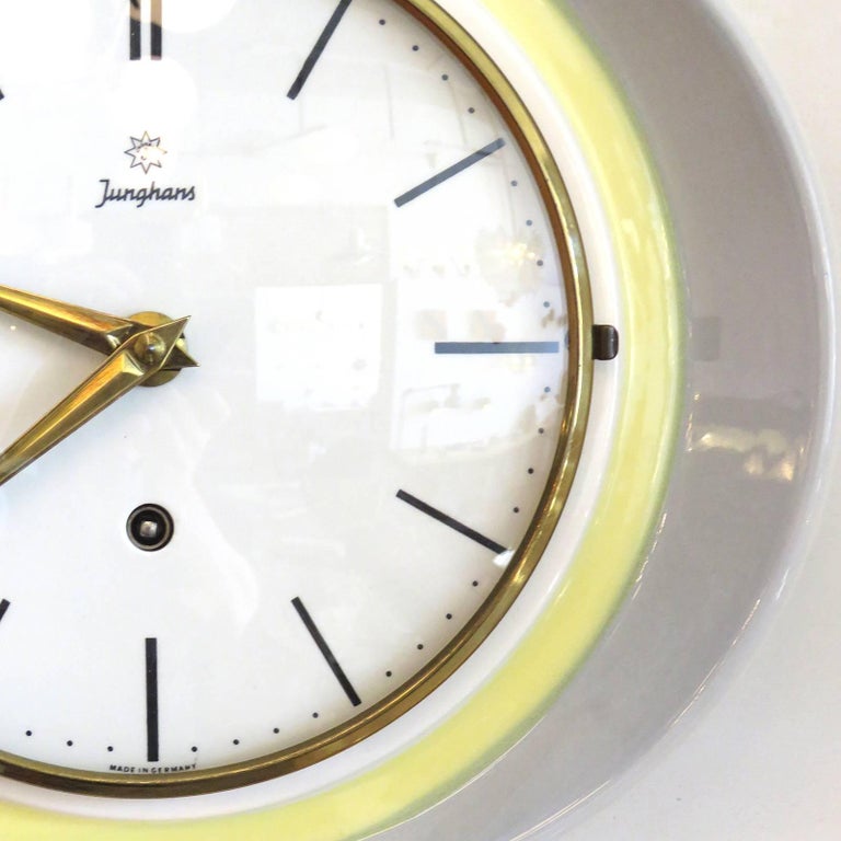 Junghans Germany Wall Clock, 1950 For Sale at 1stDibs