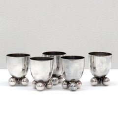 Set of Five WMF Silver Egg Cups