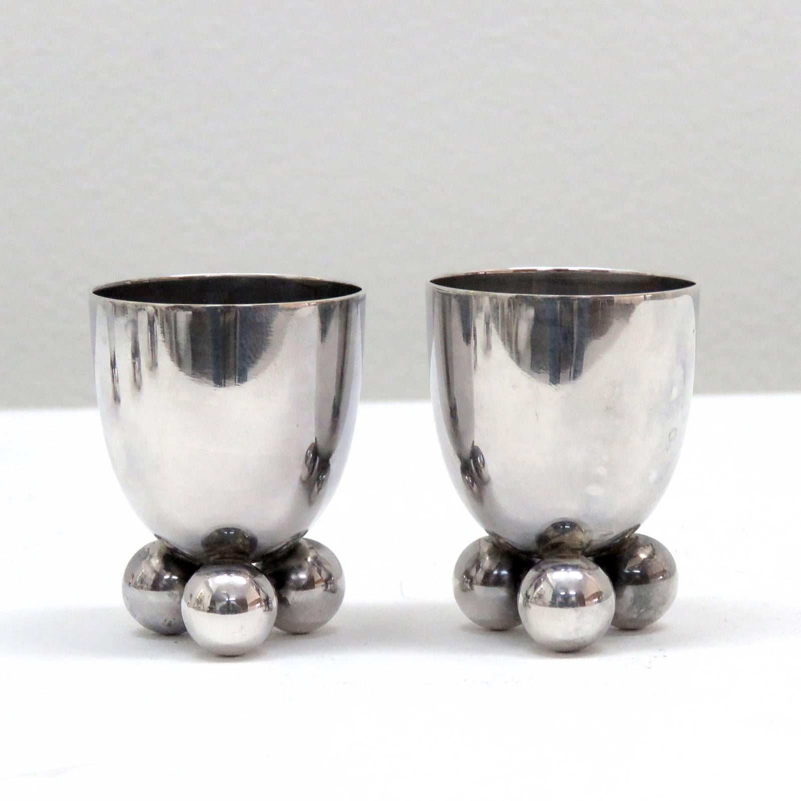 20th Century Set of Five WMF Silver Egg Cups