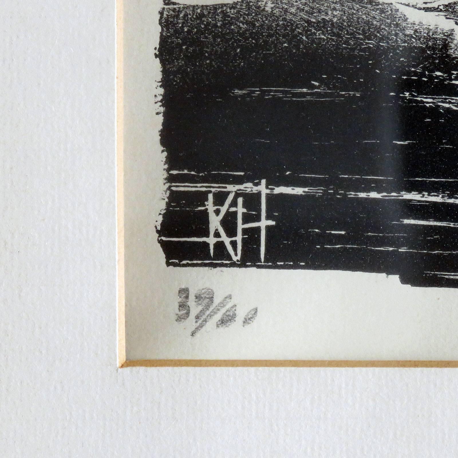 Karl Heinz Hansen-Bahia 'Ox' Woodcut Print, 1959 In Good Condition In Los Angeles, CA