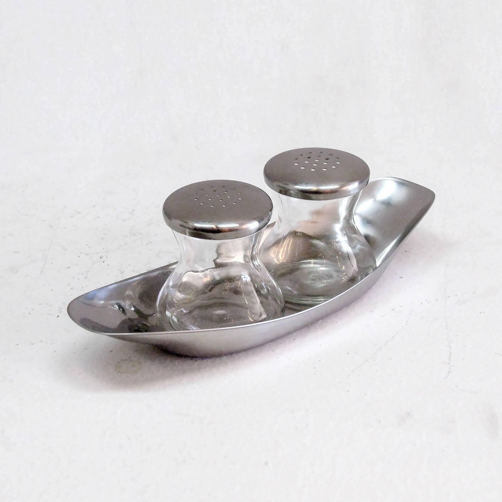 Mid-Century Modern WMF Salt and Pepper Shaker, “Max + Moritz”