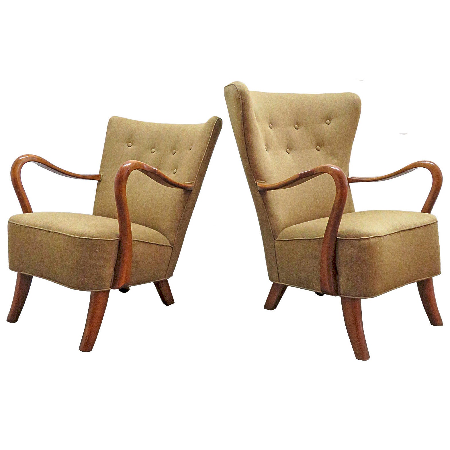 Pair of Alfred Christensen Lounge Chairs, 1940