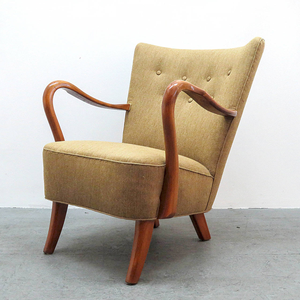 Scandinavian Modern Pair of Alfred Christensen Lounge Chairs, 1940