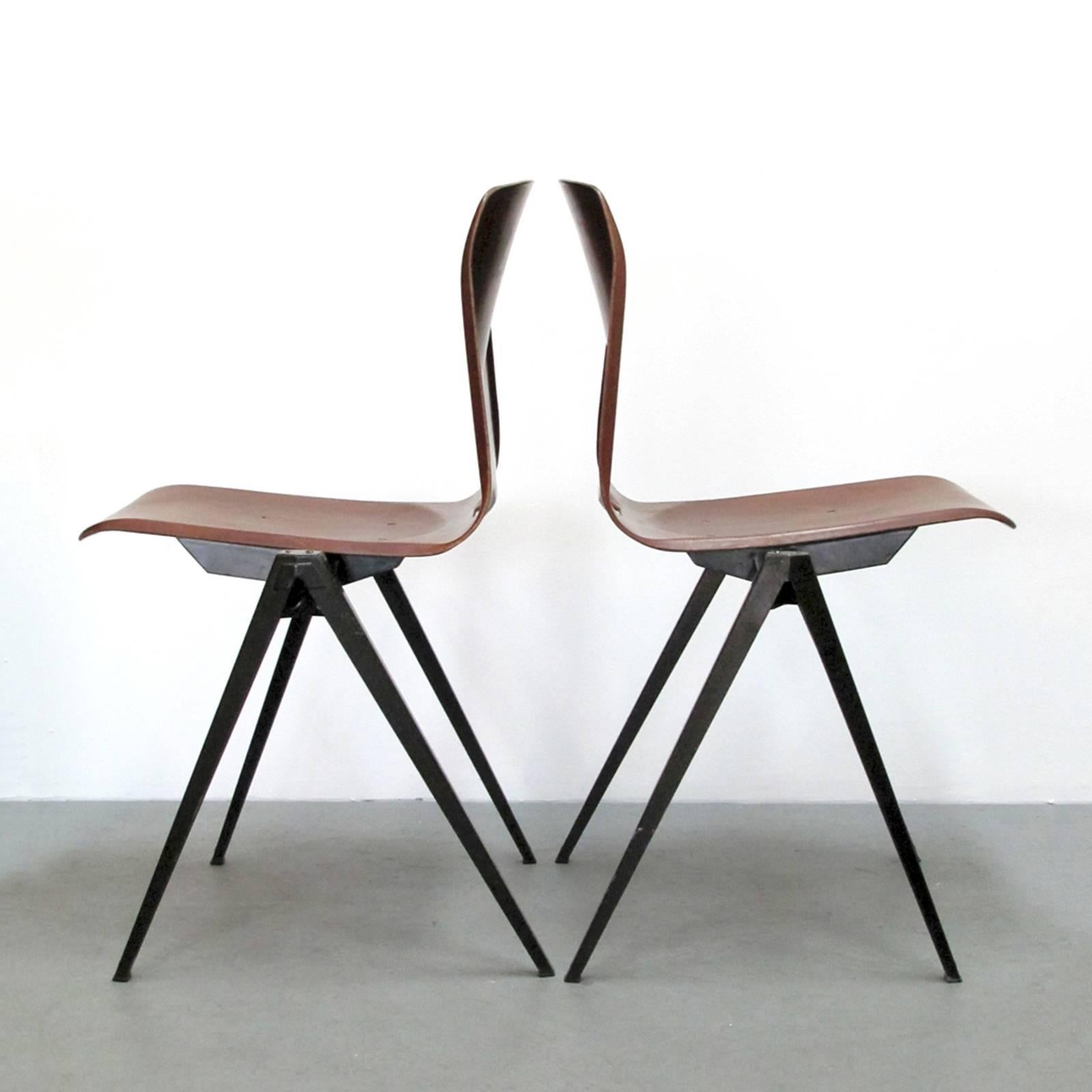 Mid-Century Modern Six Dining Chairs by Galvanitas