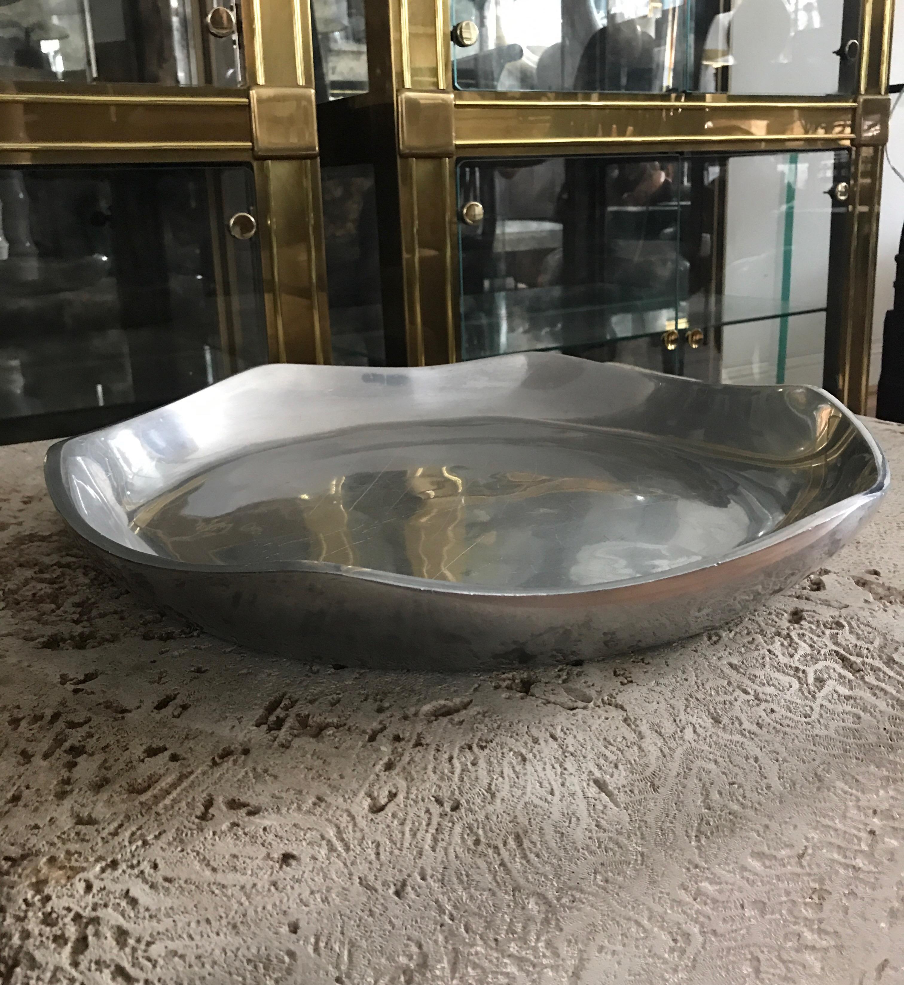 Modern Monumental Nambe Aluminum Serving Platter