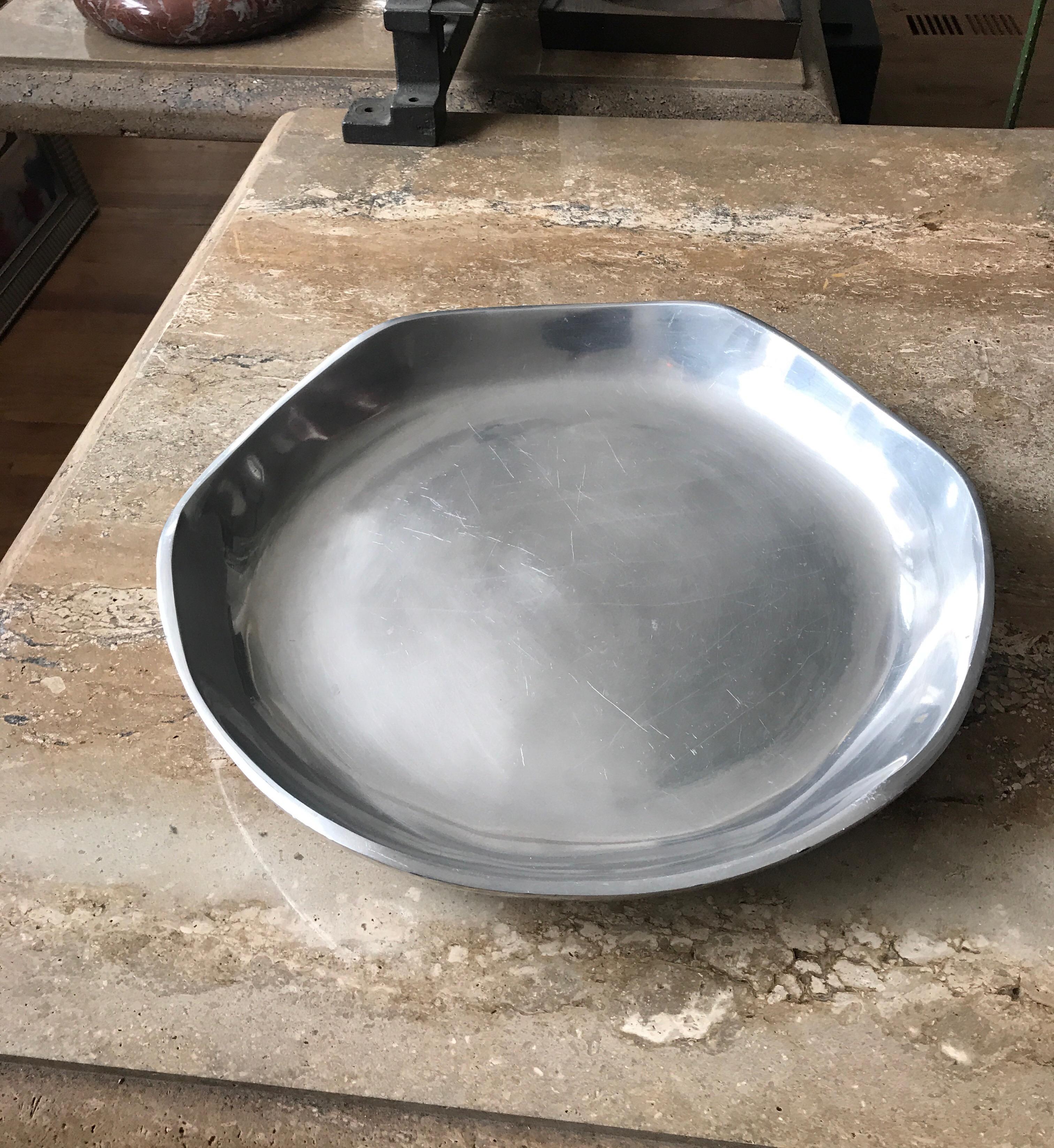 Monumental Nambe Aluminum Serving Platter 8