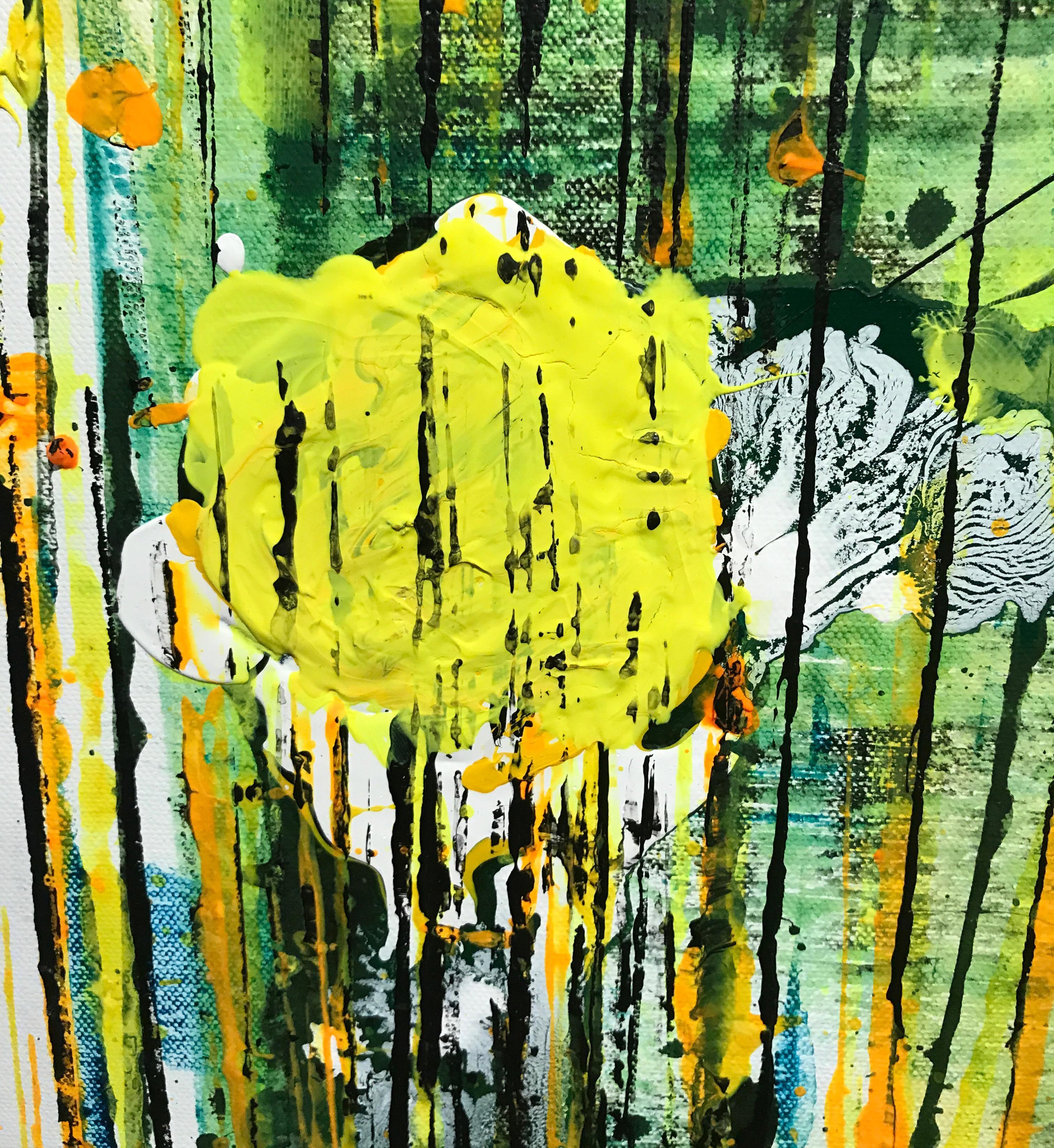 Yellow Abstract Modern Painting For Sale 3