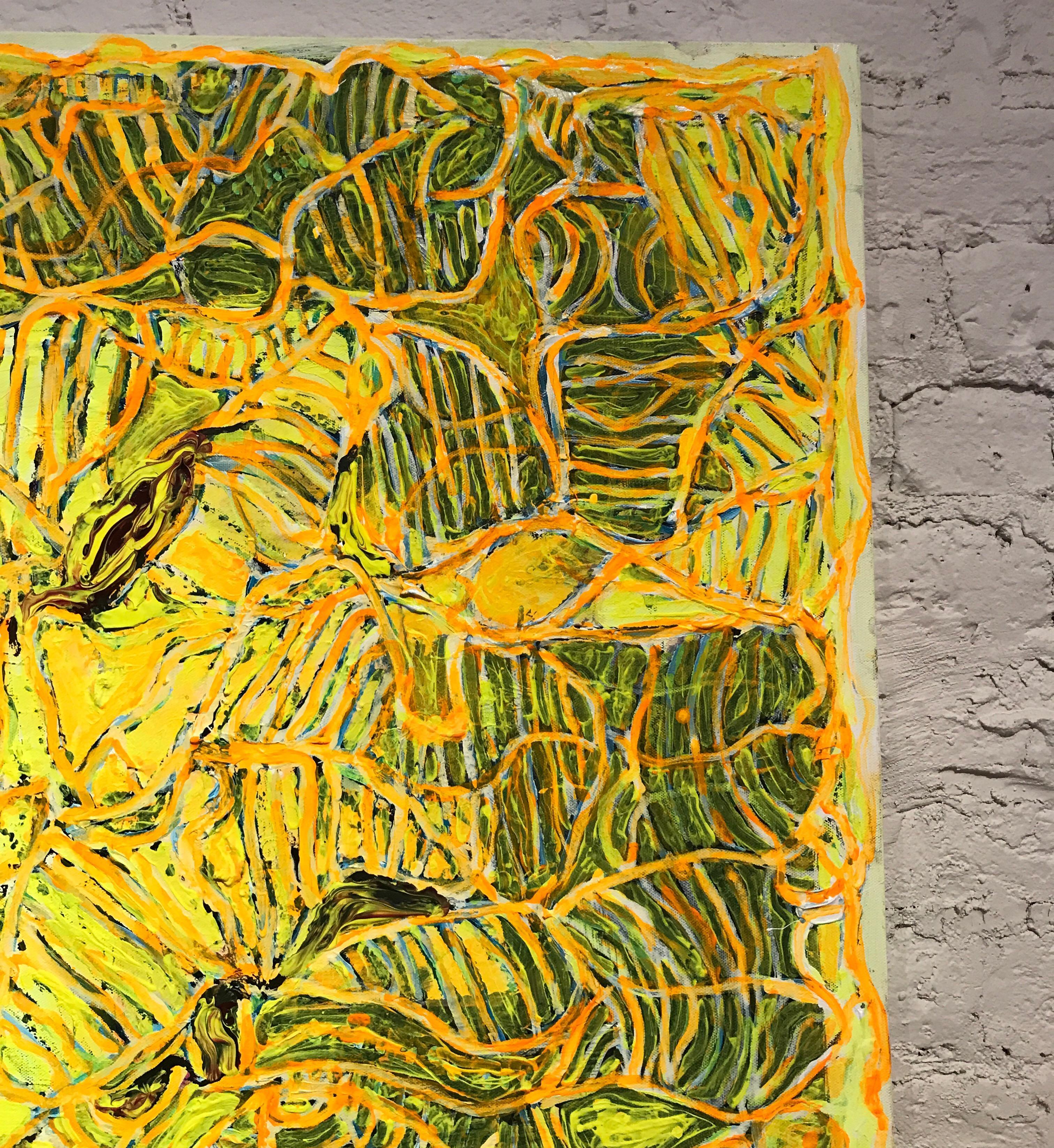 Yellow Contemporary Abstract Painting For Sale 3