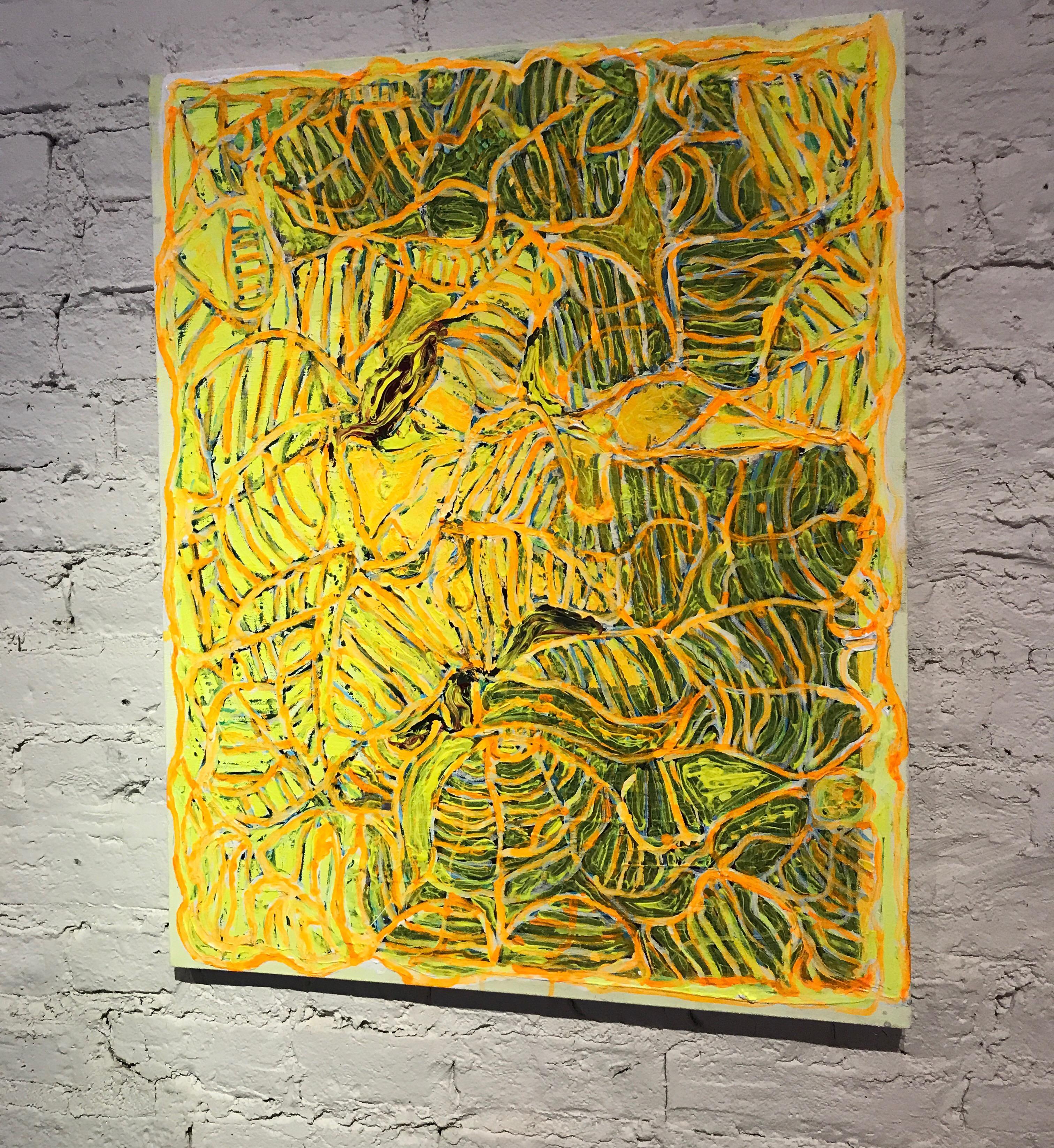 Yellow Contemporary Abstract Painting For Sale 5