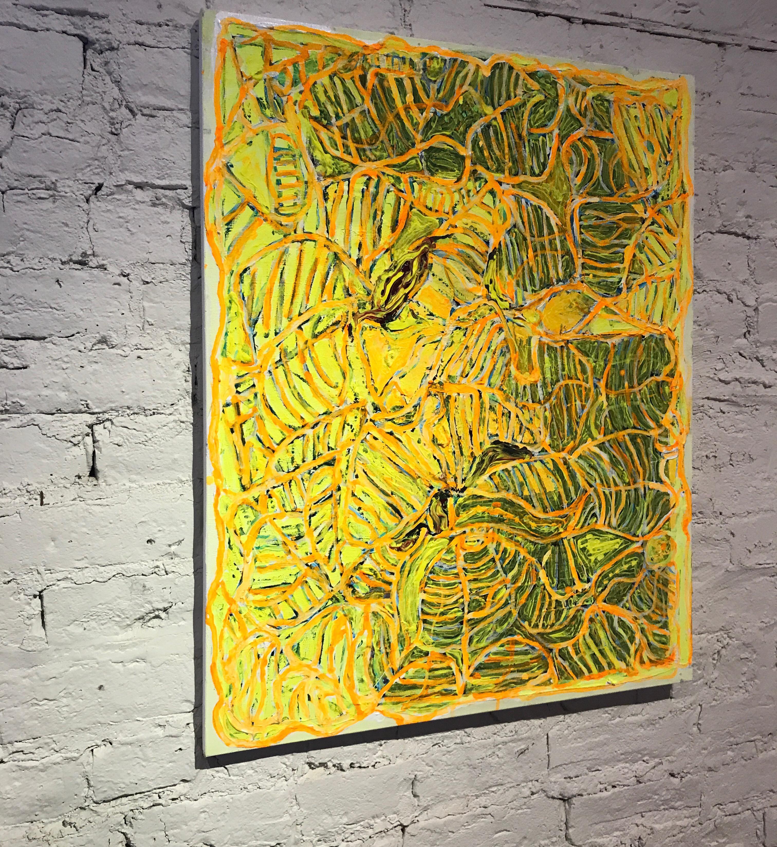 Yellow Contemporary Abstract Painting For Sale 6