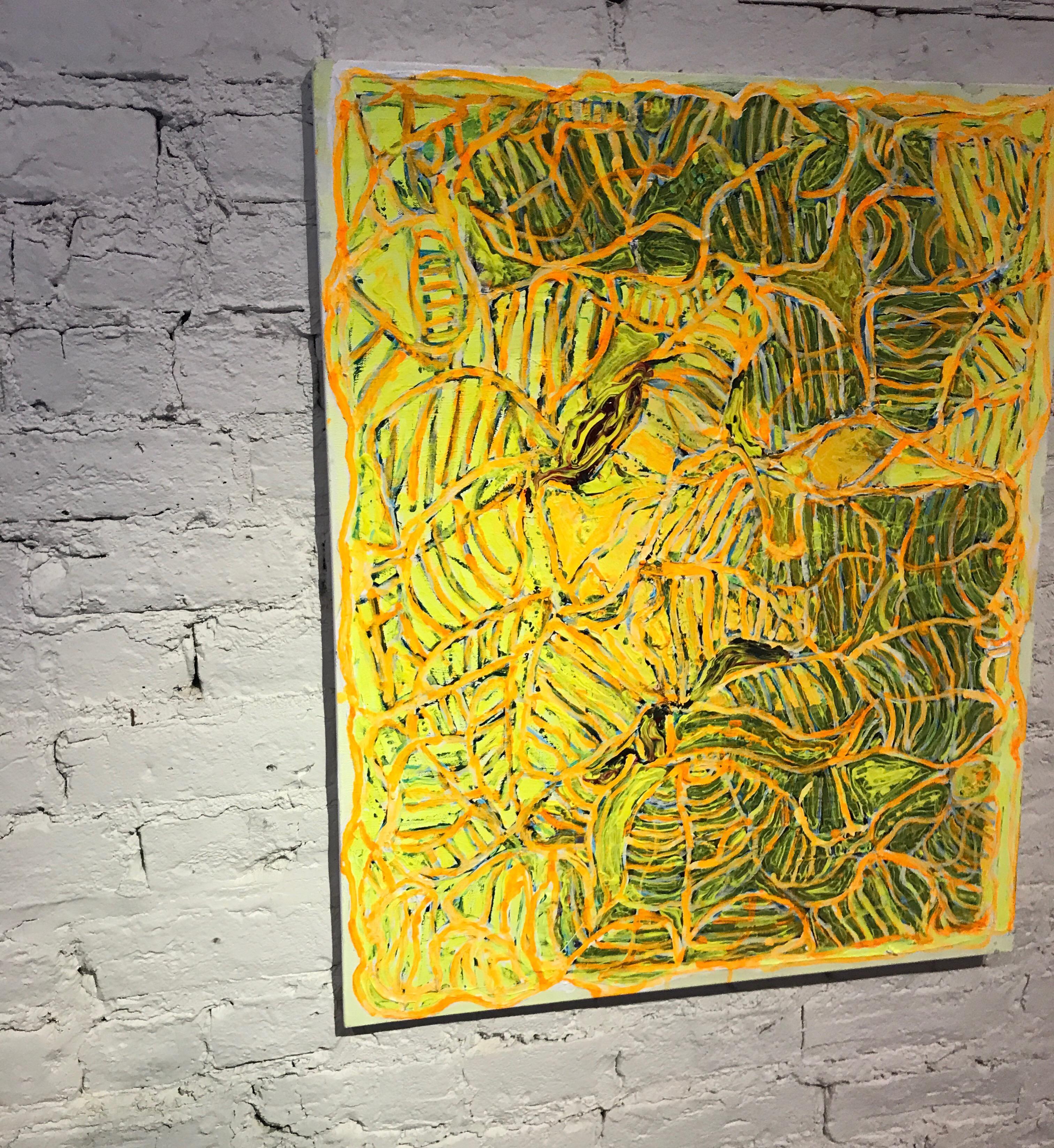 Yellow Contemporary Abstract Painting For Sale 7