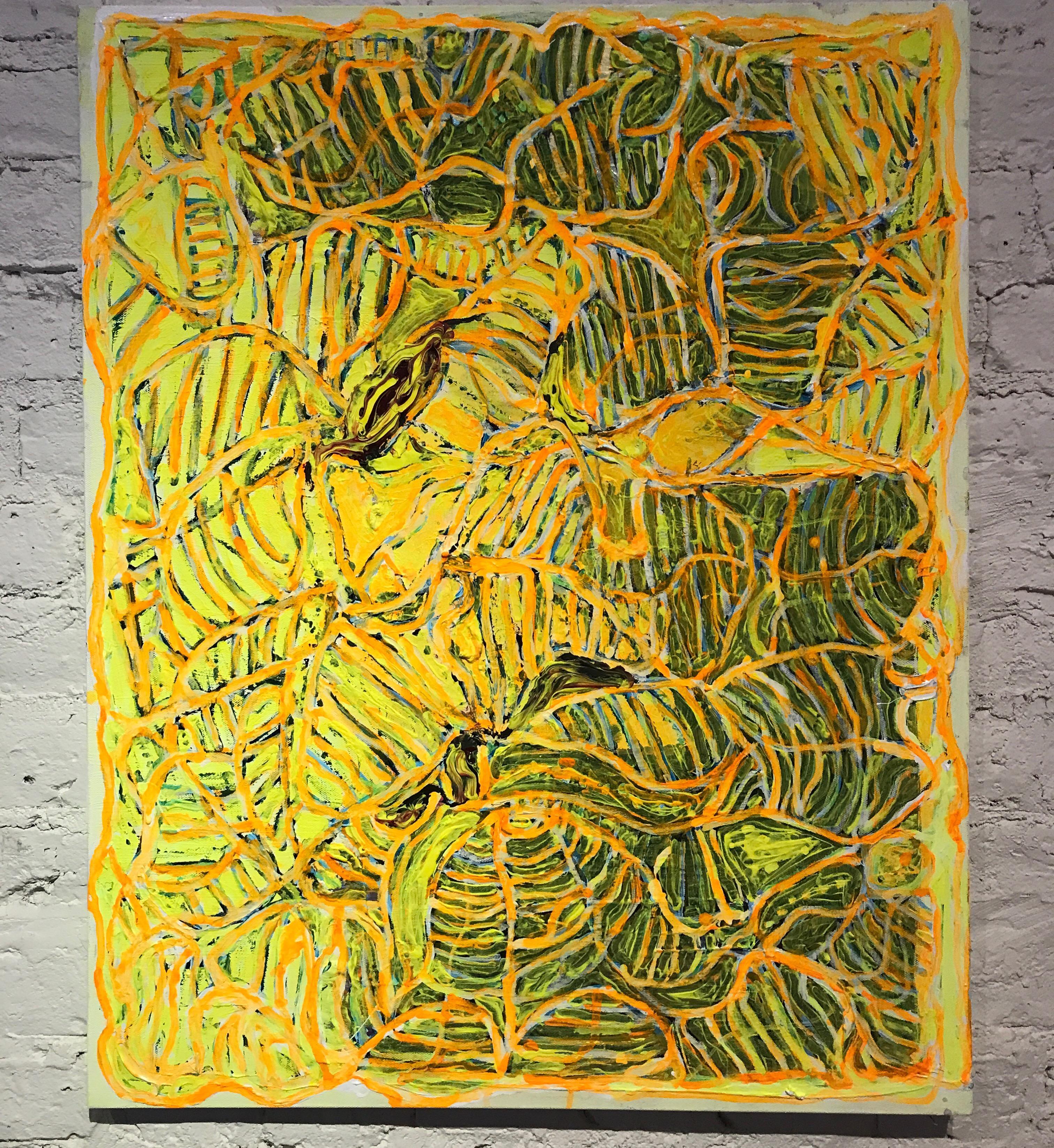 Yellow Contemporary Abstract Painting For Sale 9