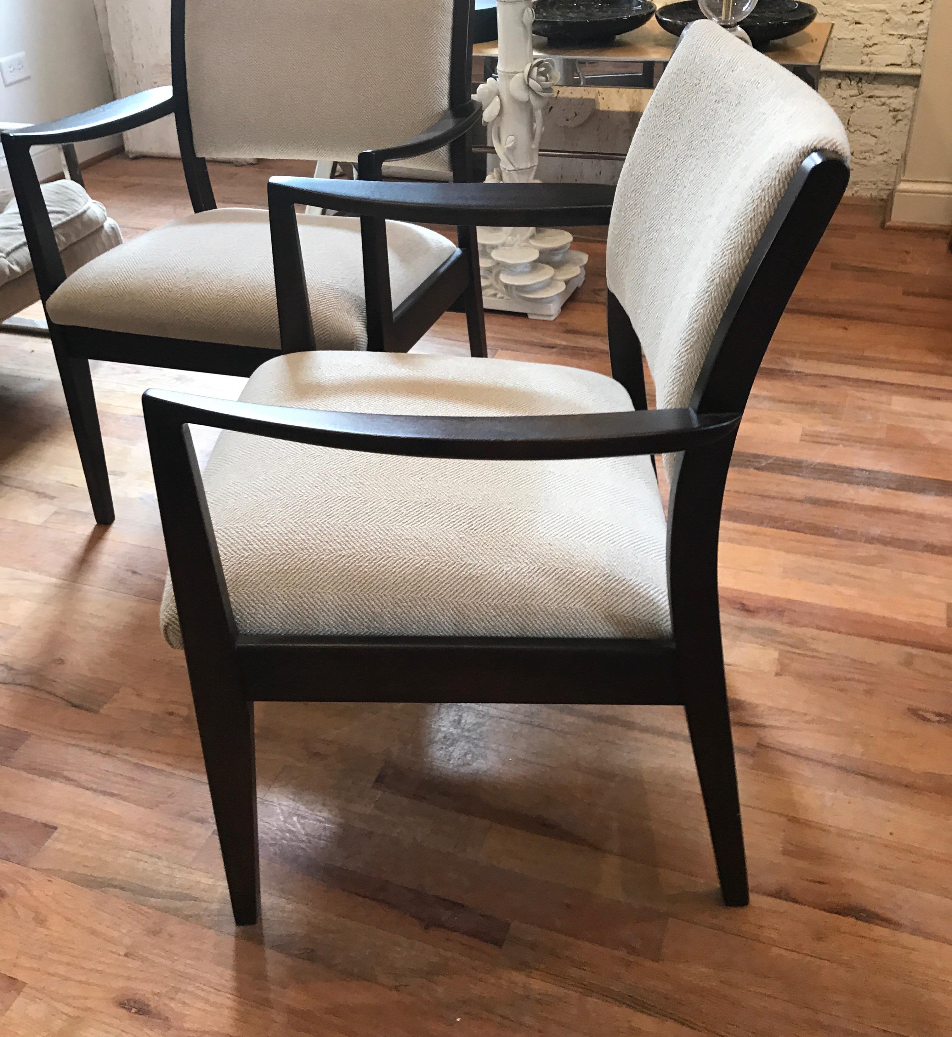 Pair of Ebonized Walnut Arm Chairs by George Reinoehl for Stow Davis 2