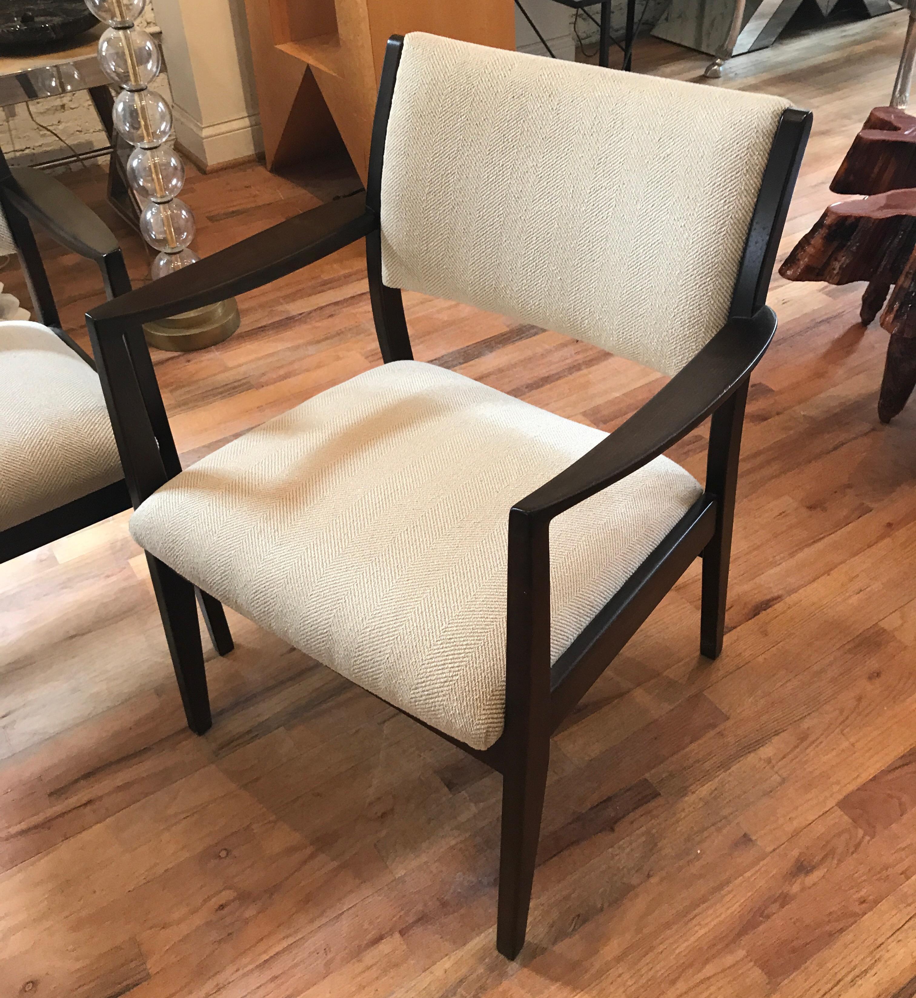 Pair of Ebonized Walnut Arm Chairs by George Reinoehl for Stow Davis 5