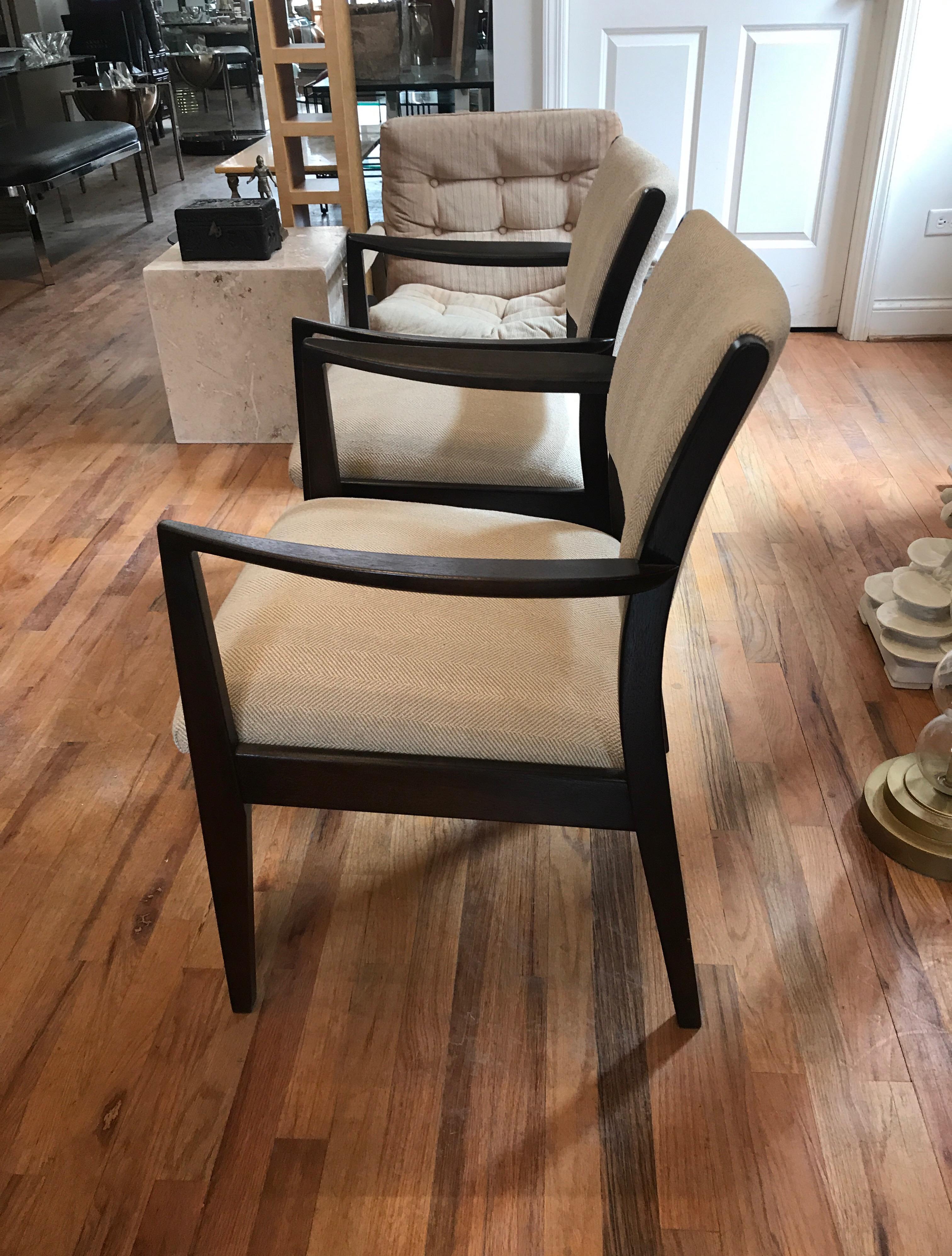 Pair of Ebonized Walnut Arm Chairs by George Reinoehl for Stow Davis 9