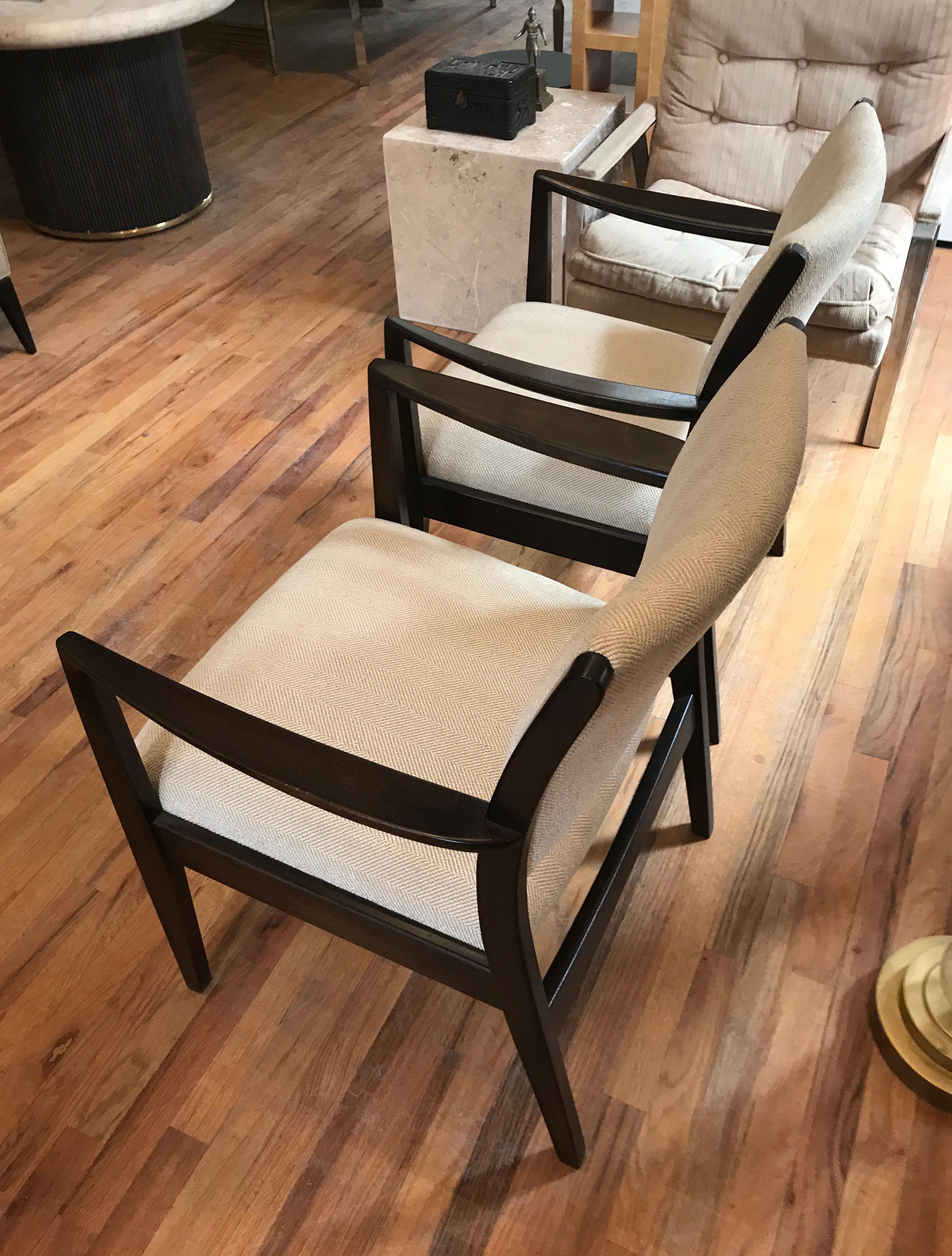 Pair of Ebonized Walnut Arm Chairs by George Reinoehl for Stow Davis 10