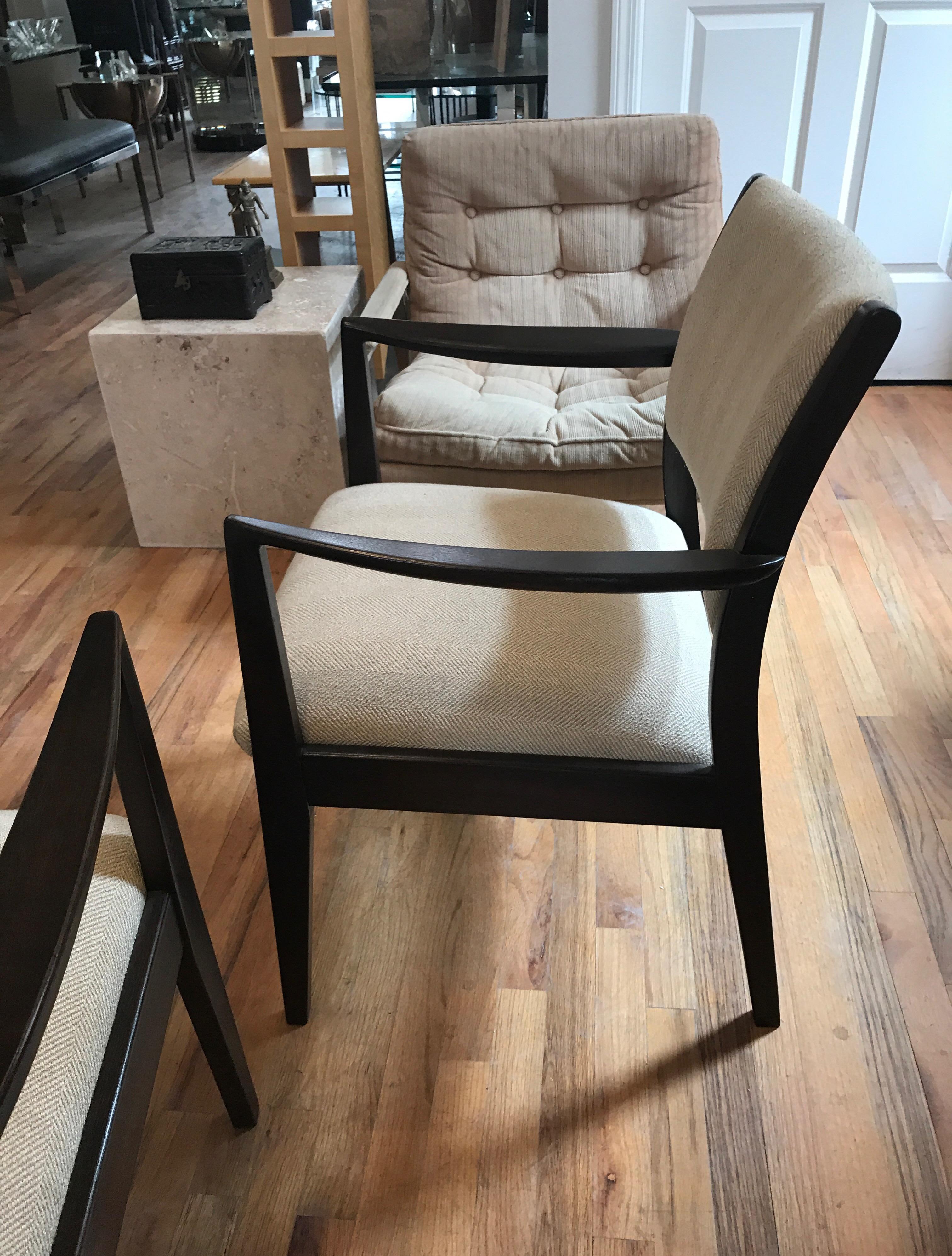Pair of Ebonized Walnut Arm Chairs by George Reinoehl for Stow Davis 13