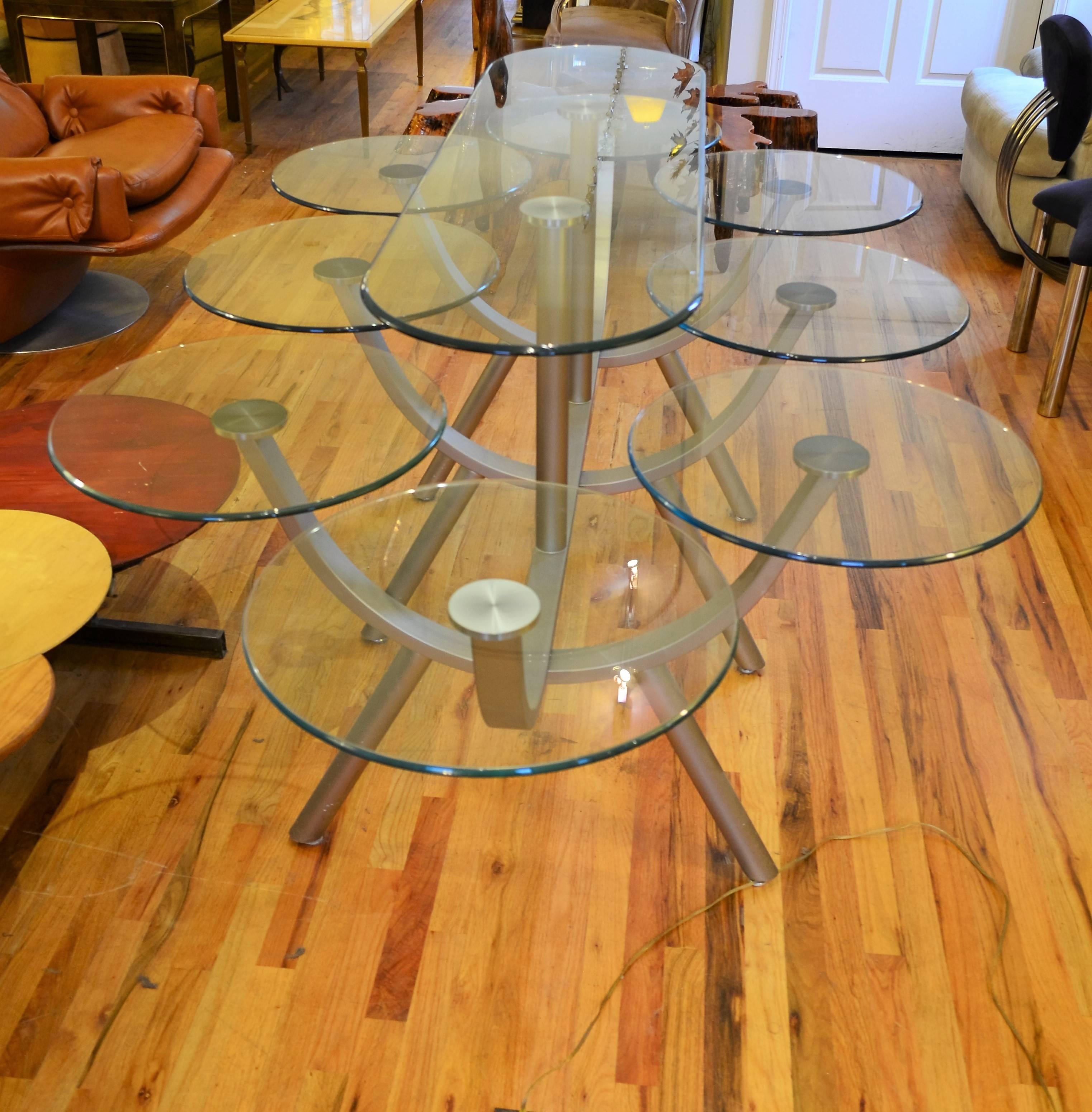 Mid-Century Modern Glass Dining Table From Design Institute of America's Circle of Life Collection