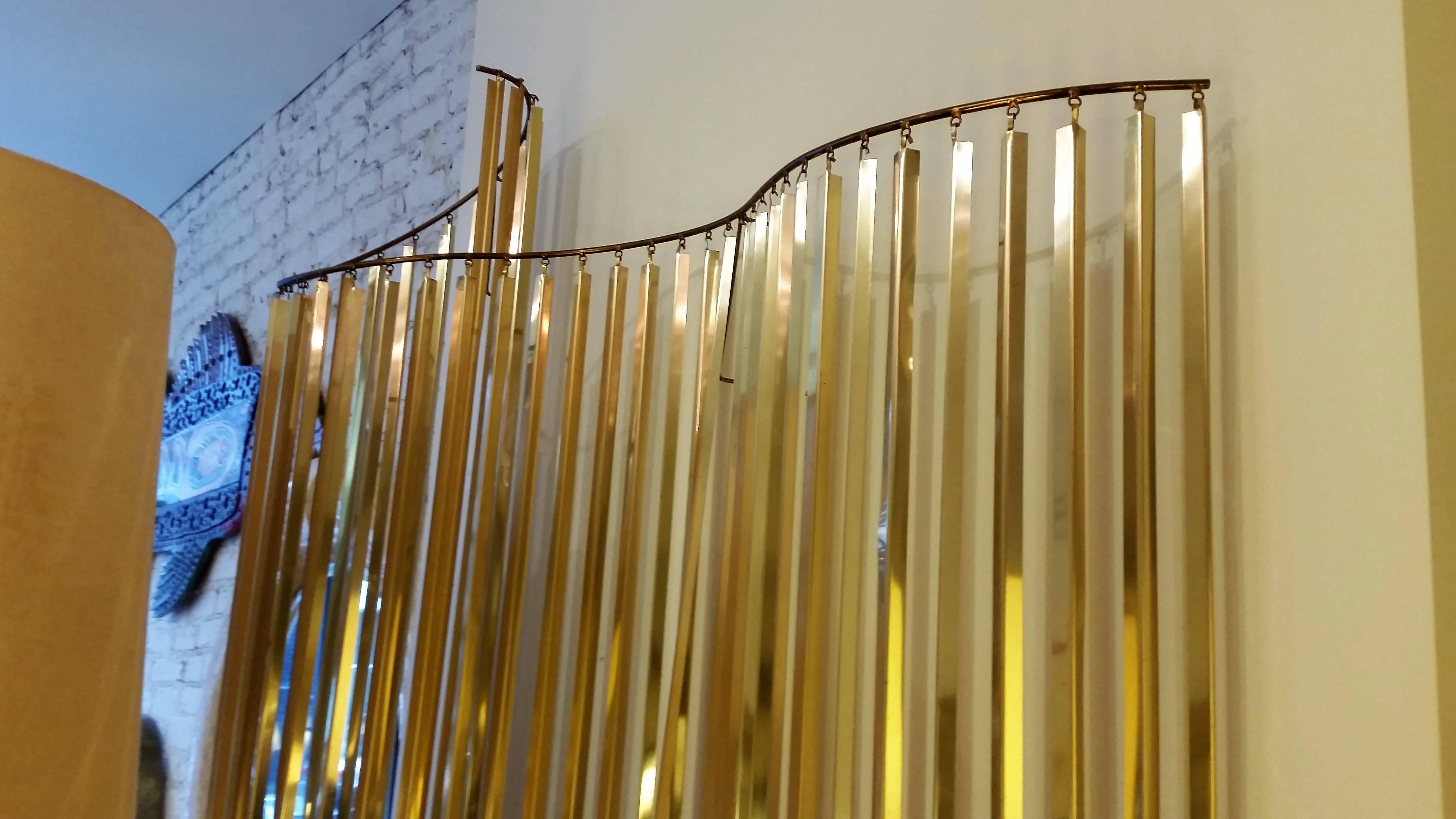 Curtis Jere Brass Kinetic Wave Wall Sculpture 5