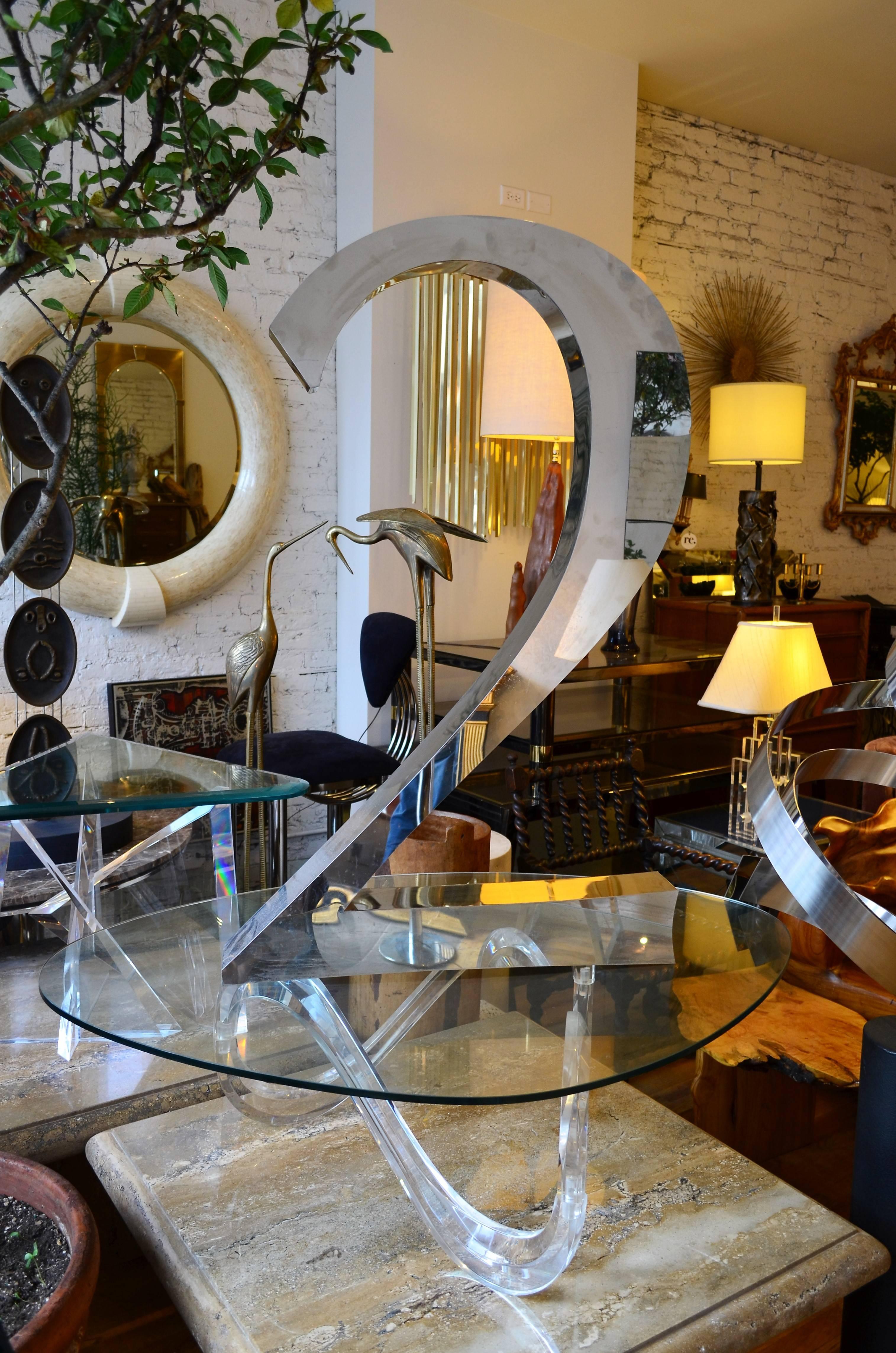 Stainless Steel Chrome Sculpture In Good Condition In Chicago, IL