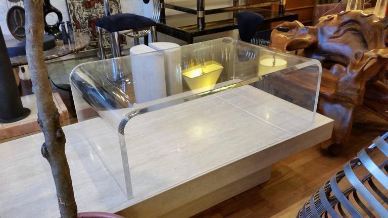 Lucite Waterfall Coffee Table At 1stdibs