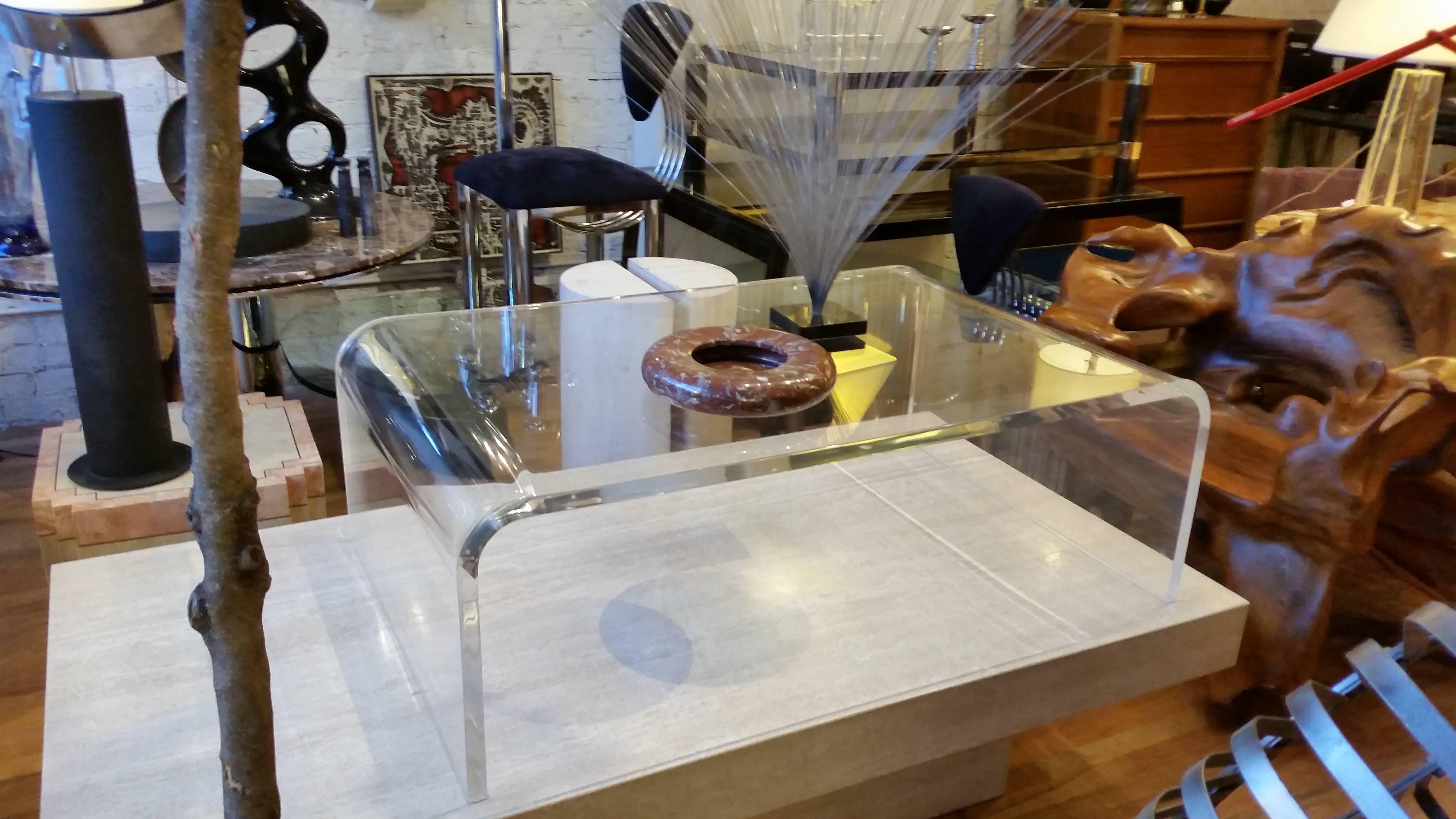 Late 20th Century Lucite Waterfall Coffee Table