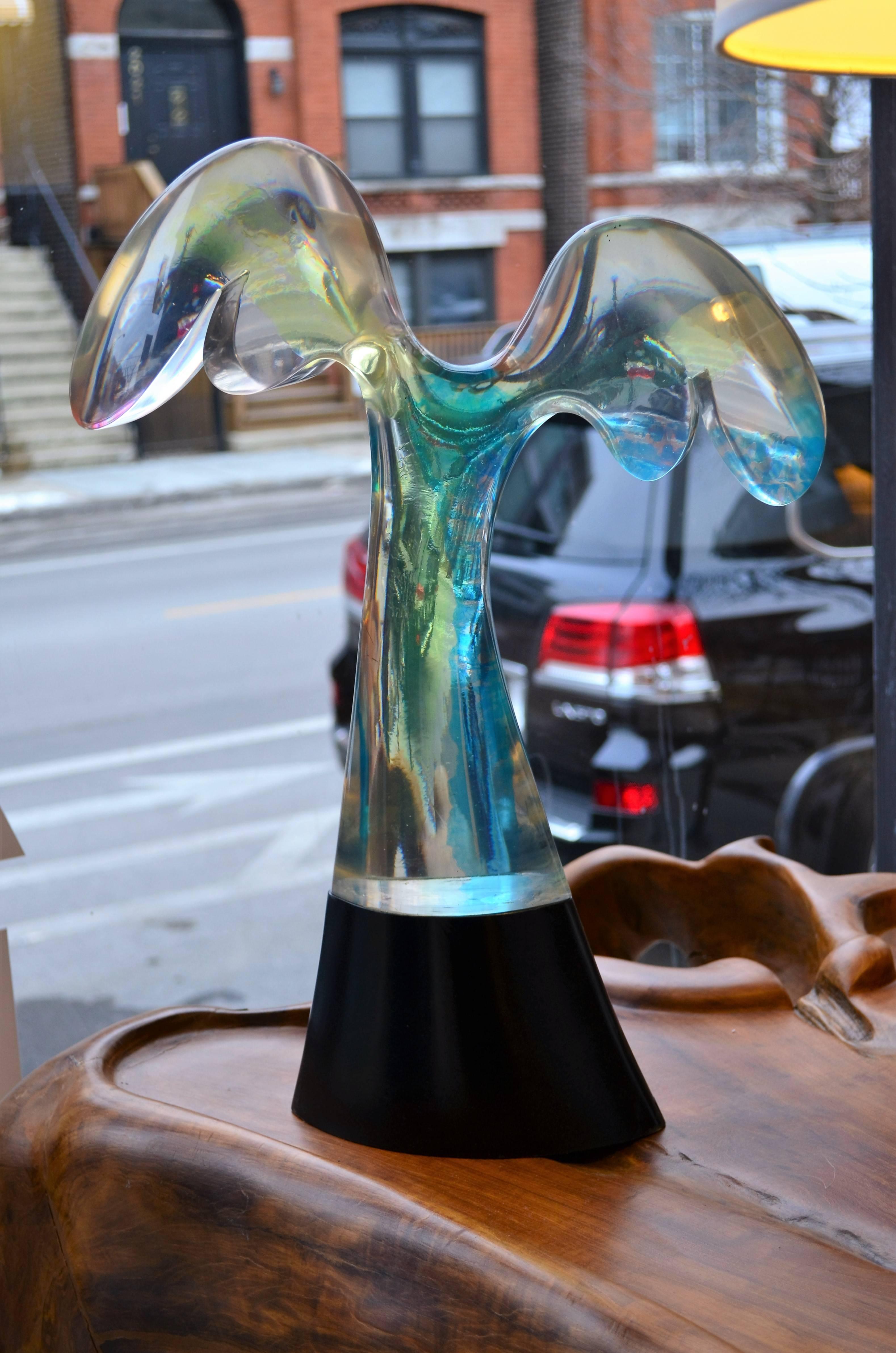 Late 20th Century Abstract Midcentury Lucite Sculpture