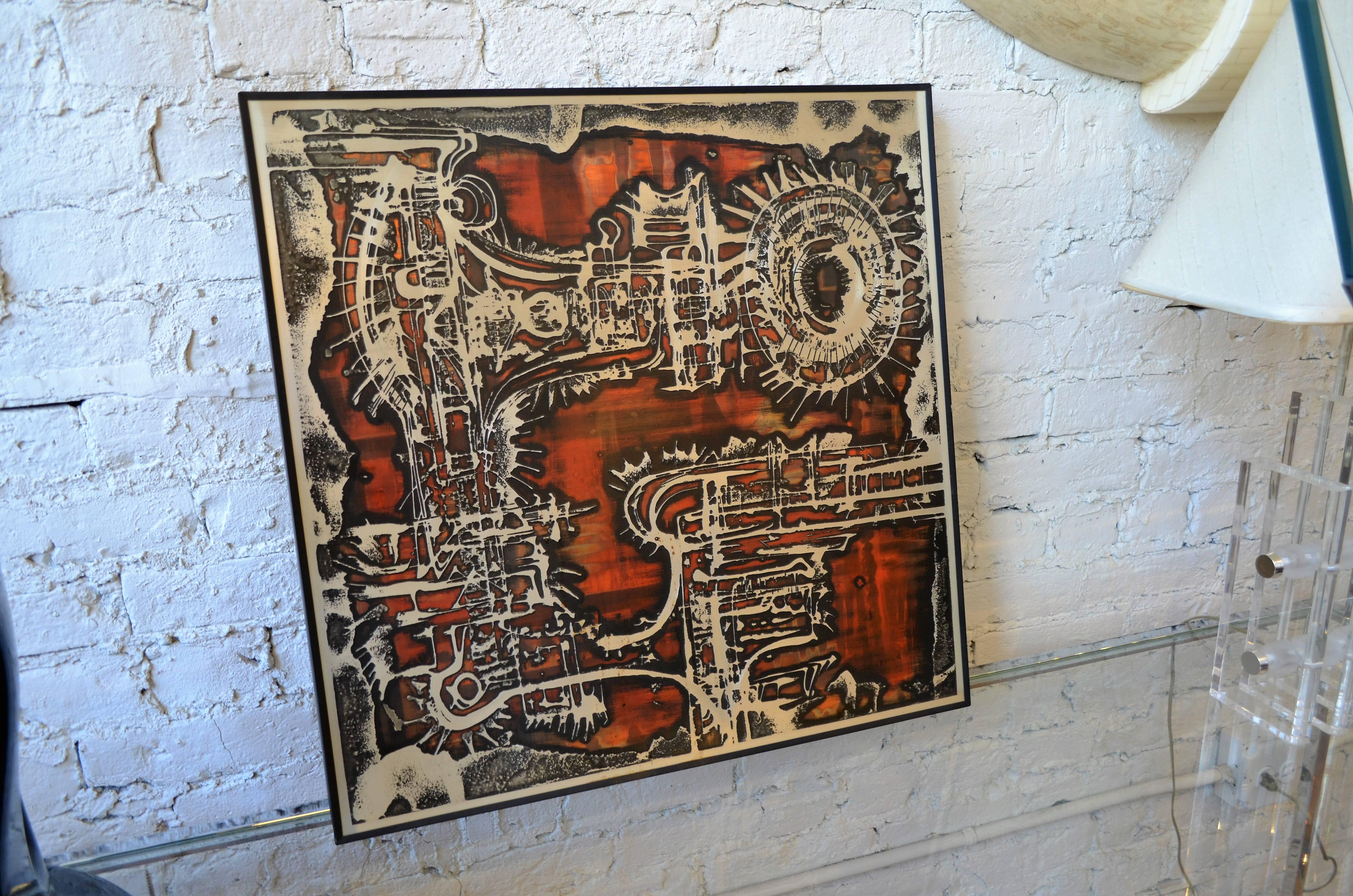 Aluminum Acid Etched Bernhard Rohne Wall Art In Excellent Condition In Chicago, IL