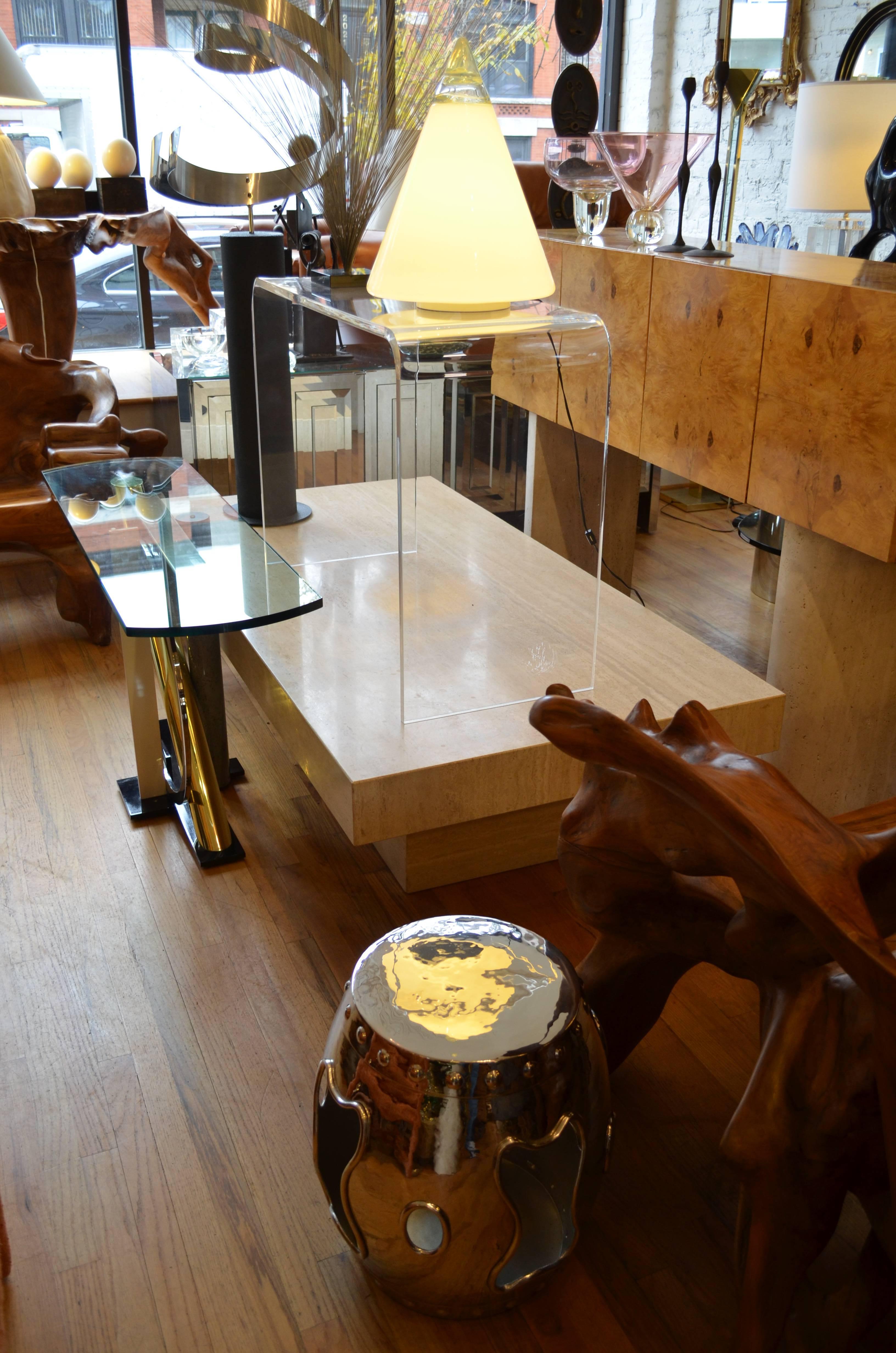 Very Large Italian Murano Glass Cone Shape Table Lamp 3