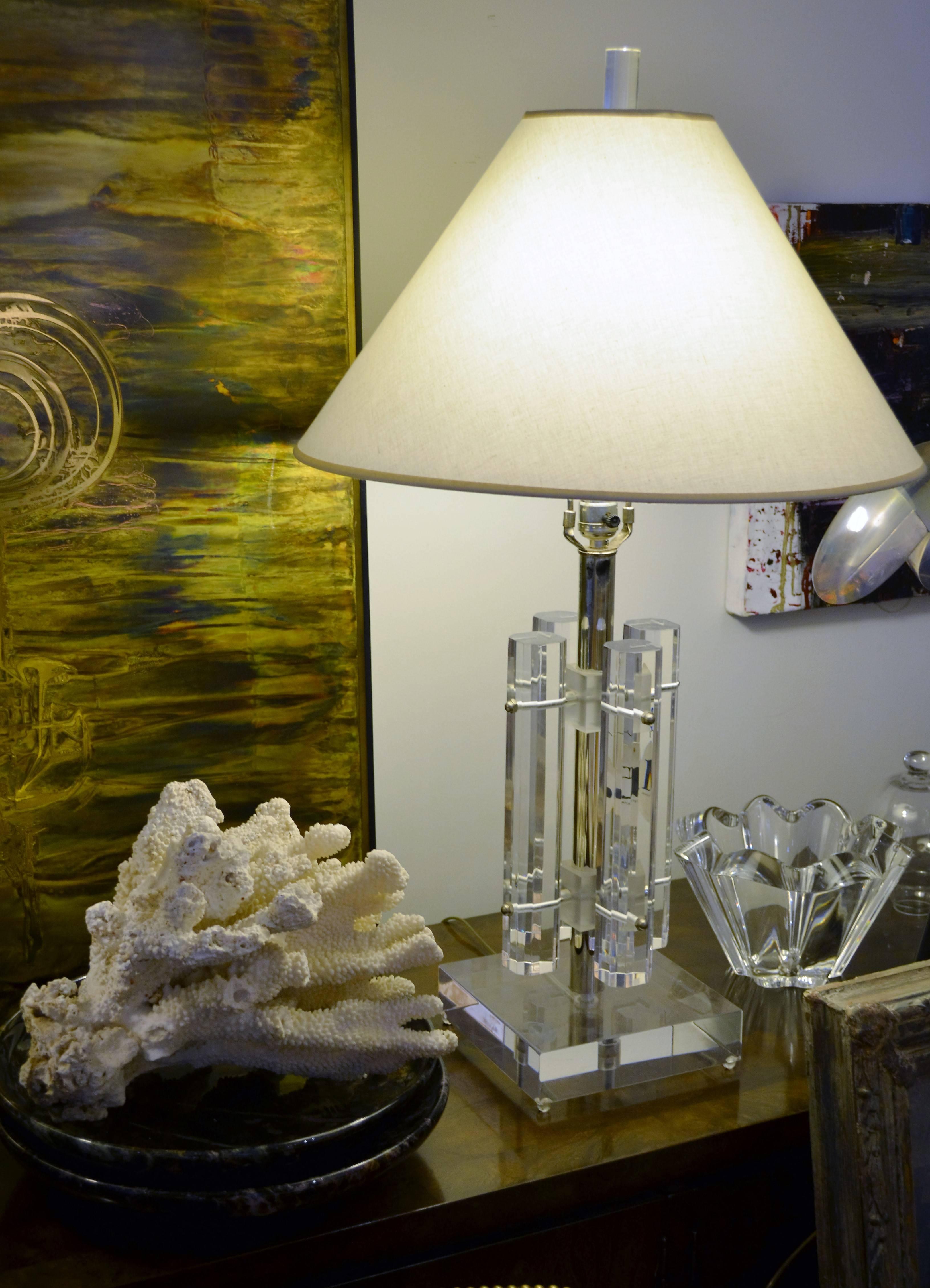 Lucite Lamp For Sale 2