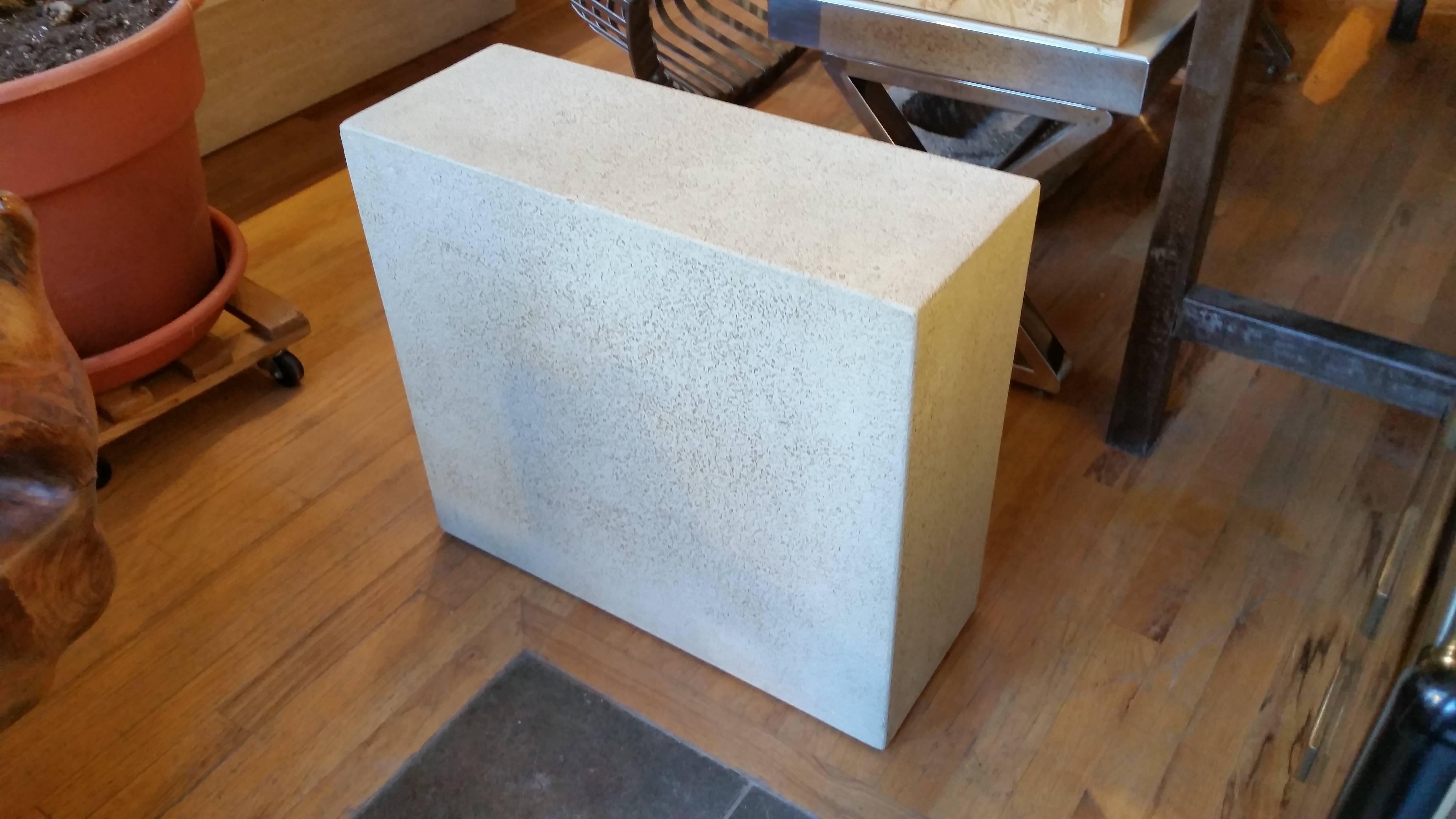 faux concrete side table