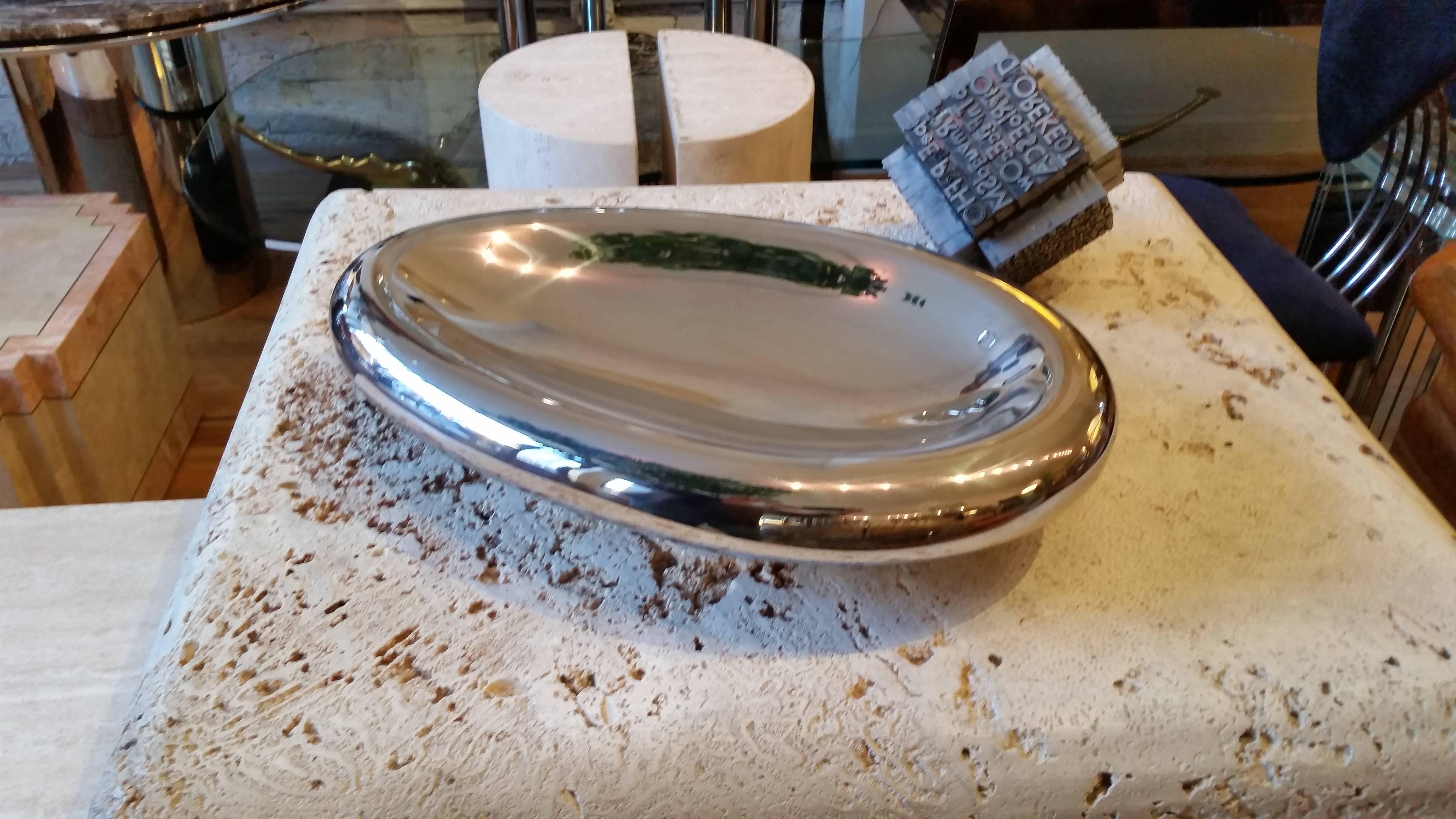 Nigel Coates Chrome Biomorphic Bowl 1