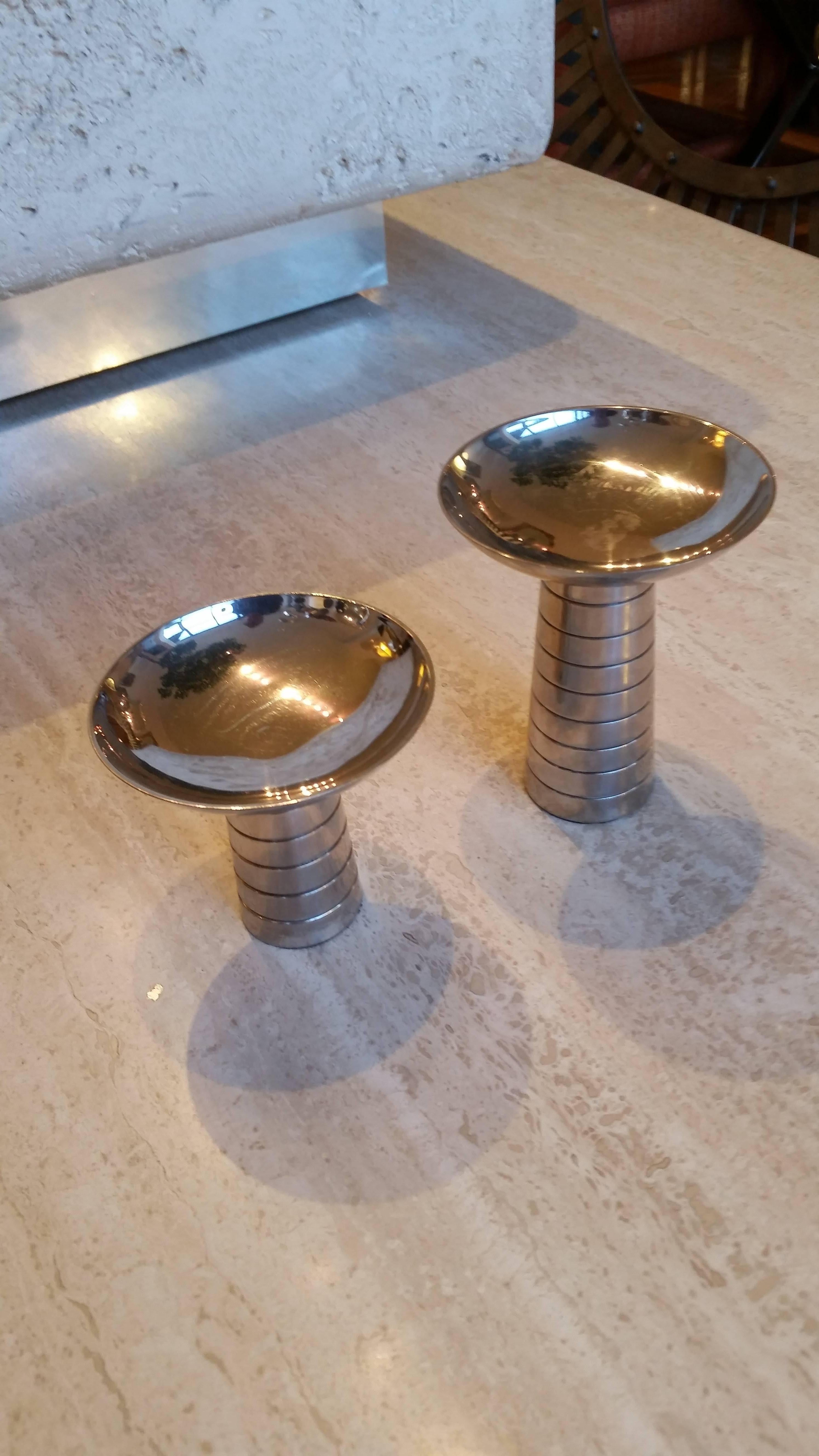Pair of Tommi Parzinger Style Candleholders In Good Condition In Chicago, IL