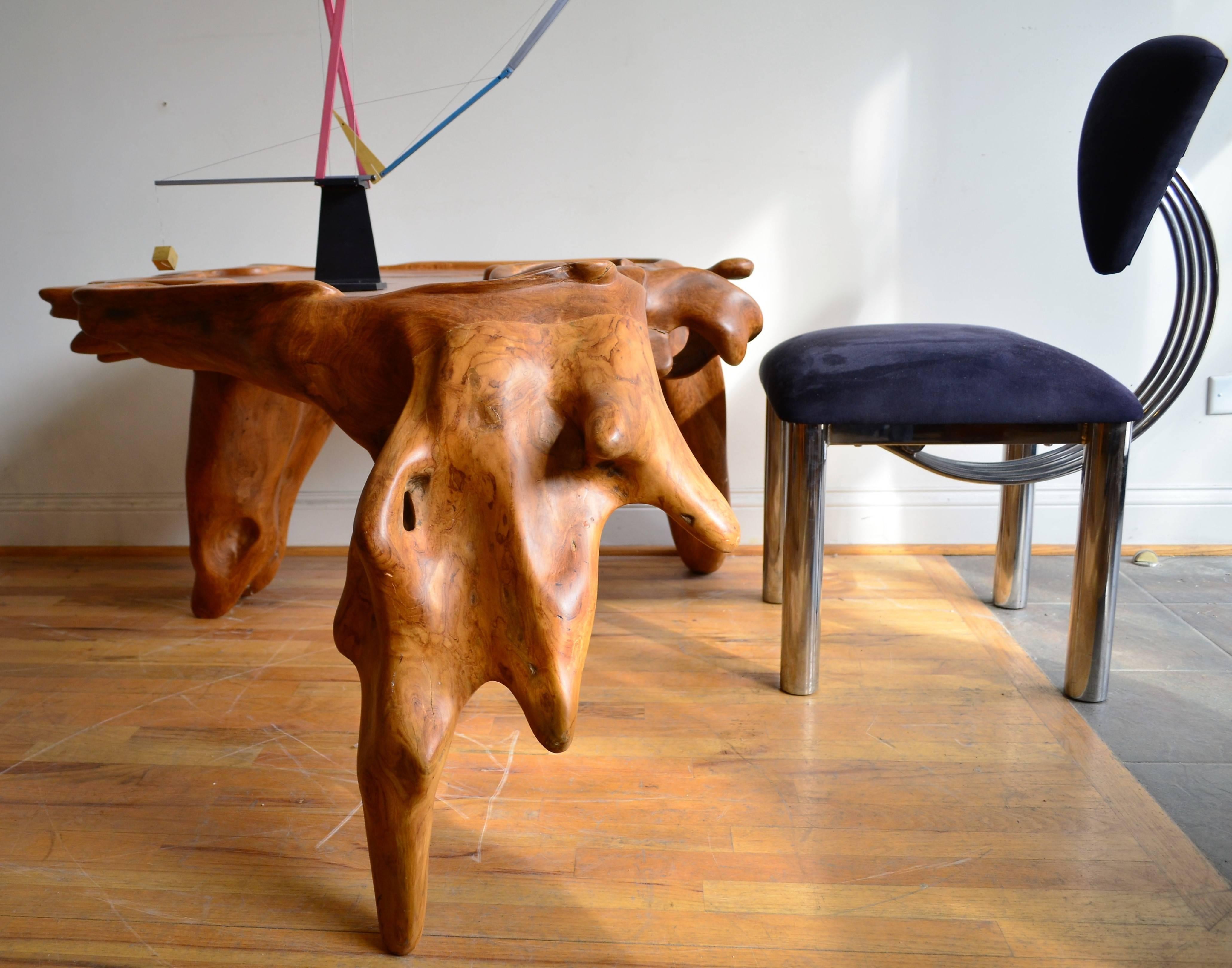 Organic Modern Organic Burl Wood Free Form Table