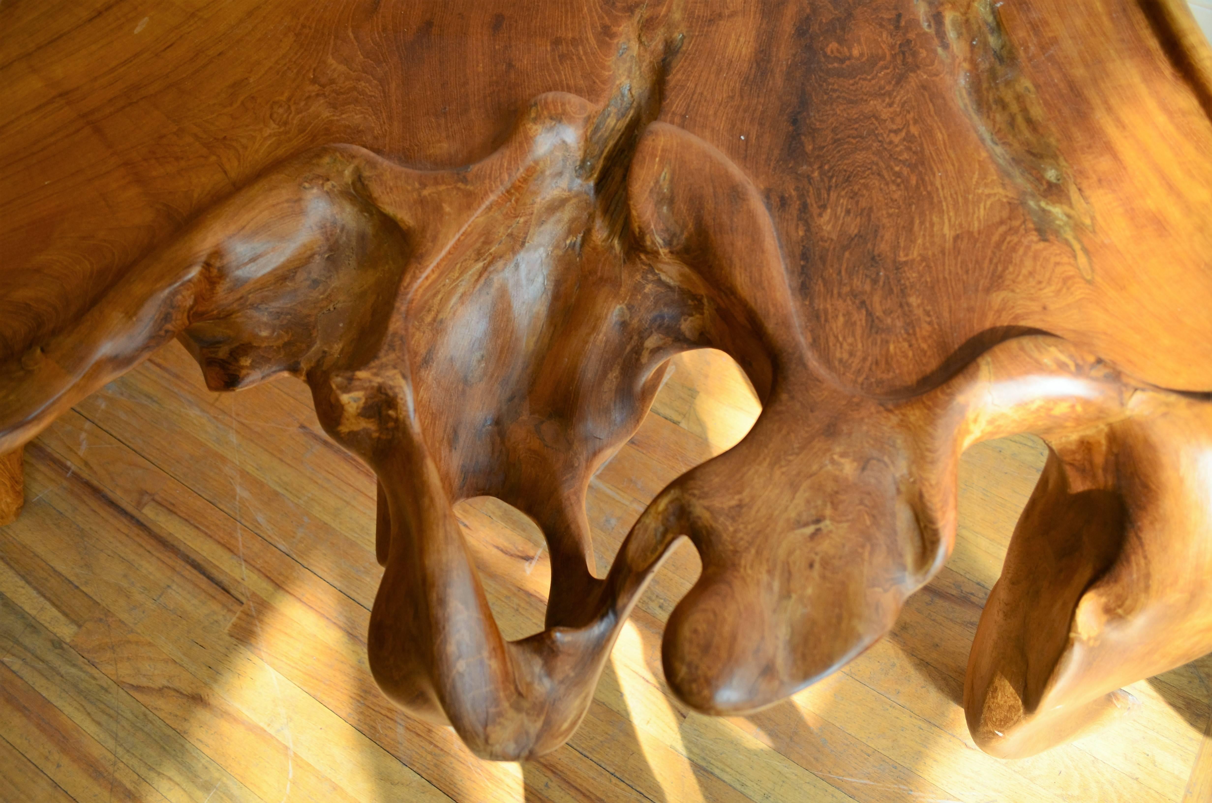 American Organic Burl Wood Free Form Table