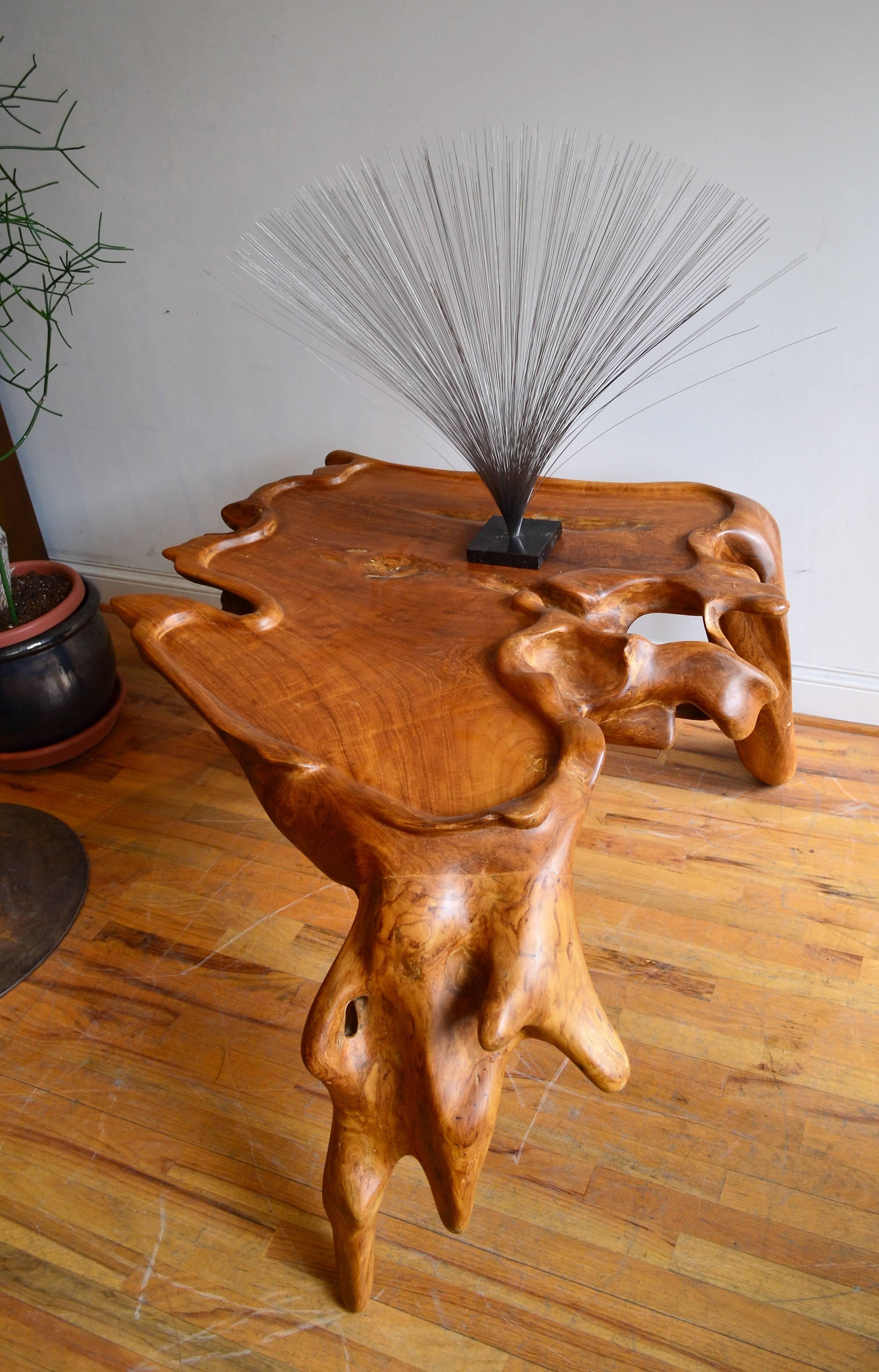 Late 20th Century Organic Burl Wood Free Form Table