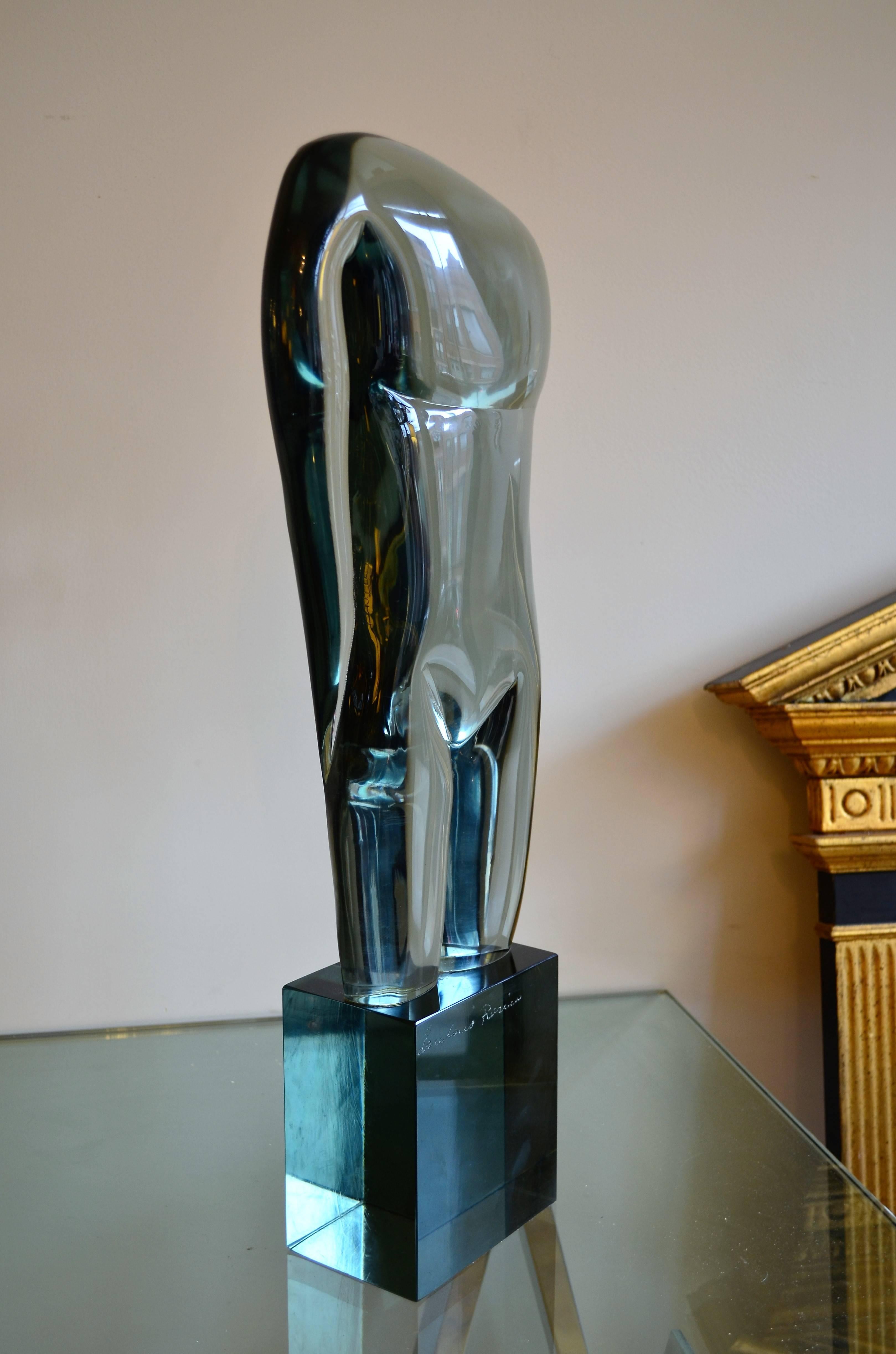 Italian Large Abstract Figural Loredano Rosini Murano Glass Torso Sculpture