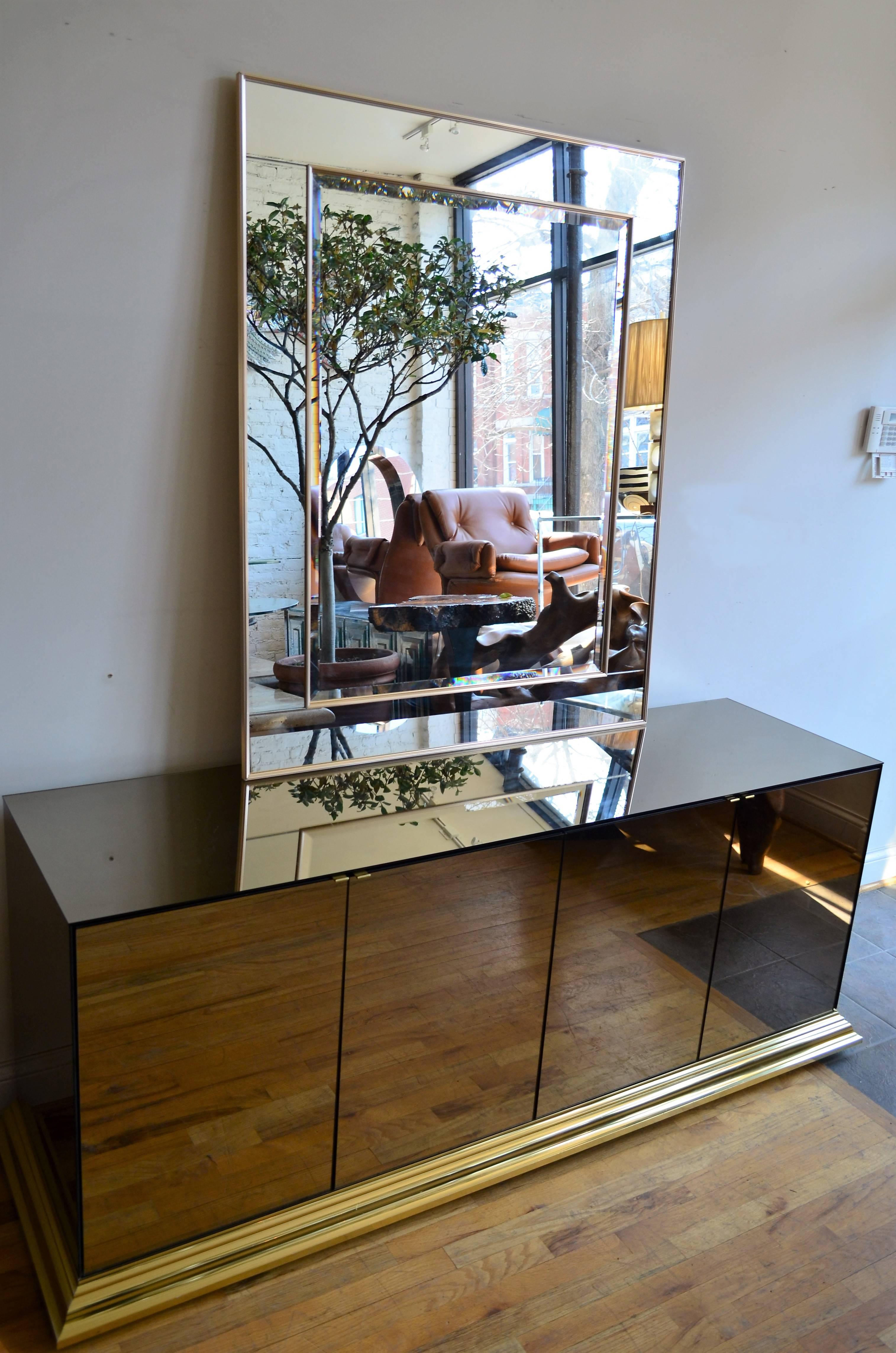 Late 20th Century Mirrored Ello Credenza