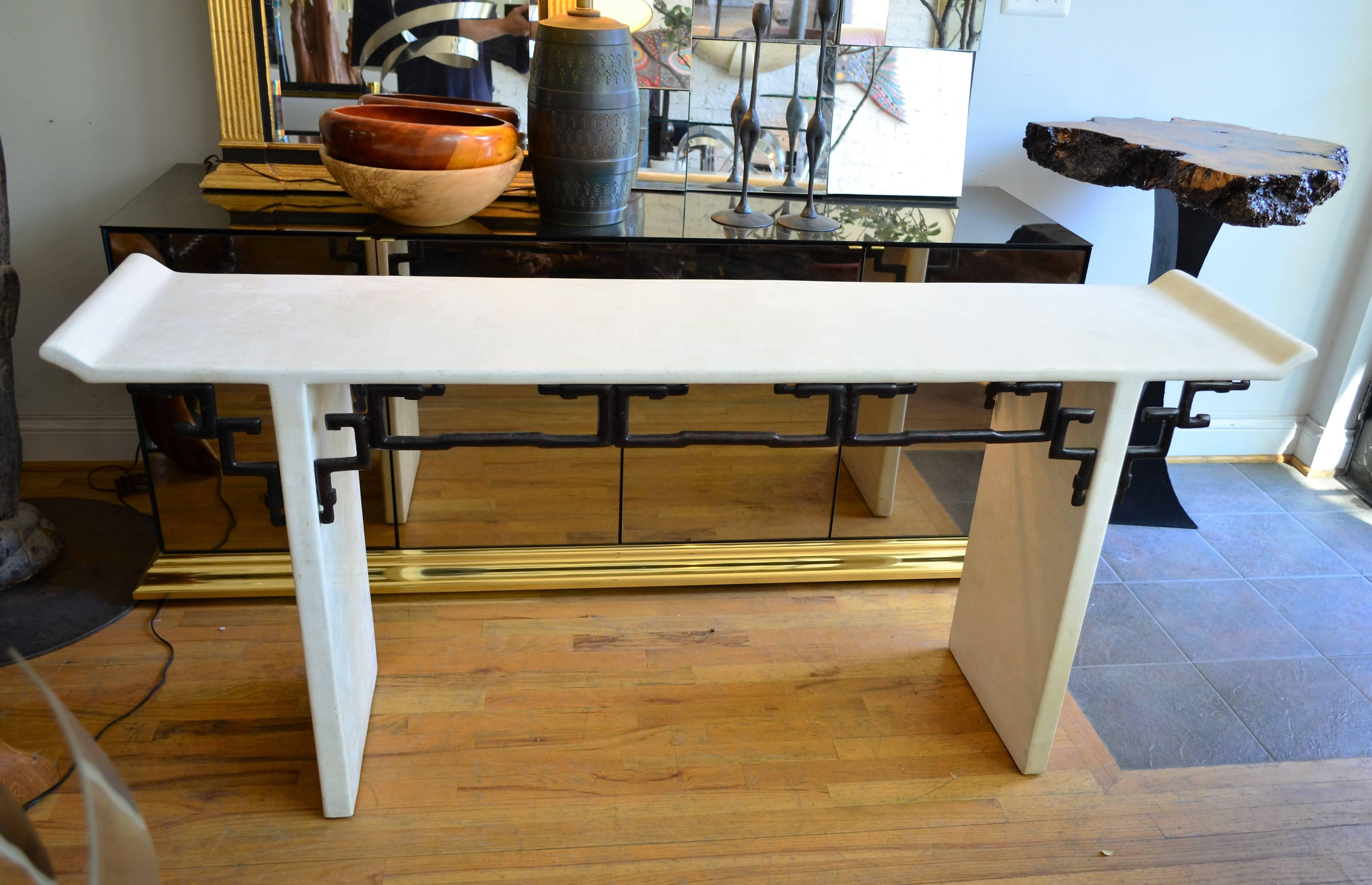 Late 20th Century  Maitland Smith Asian Style Alter Console Table