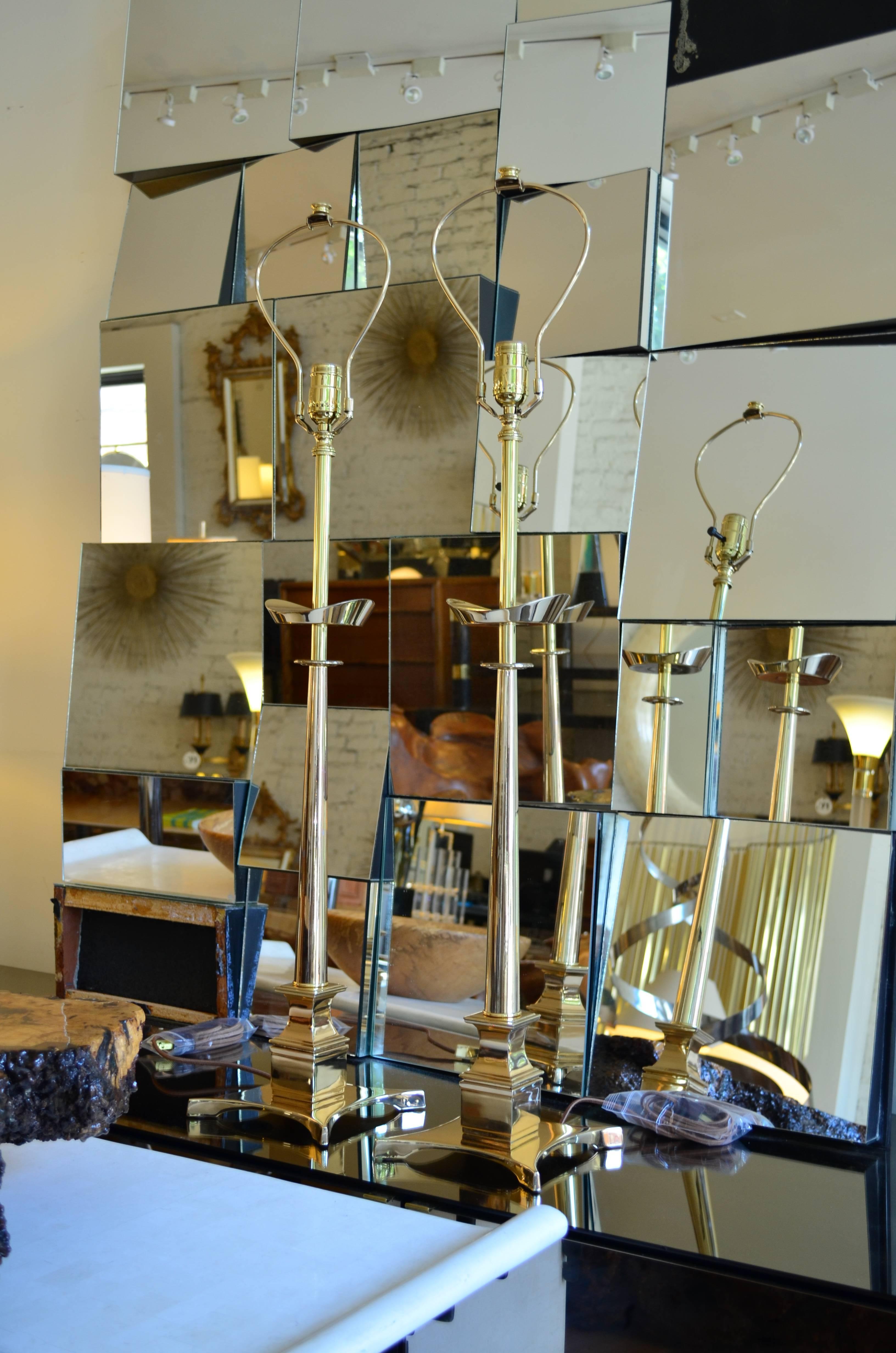 Brass Table Lamps In The Style of Tommi Parzinger 1