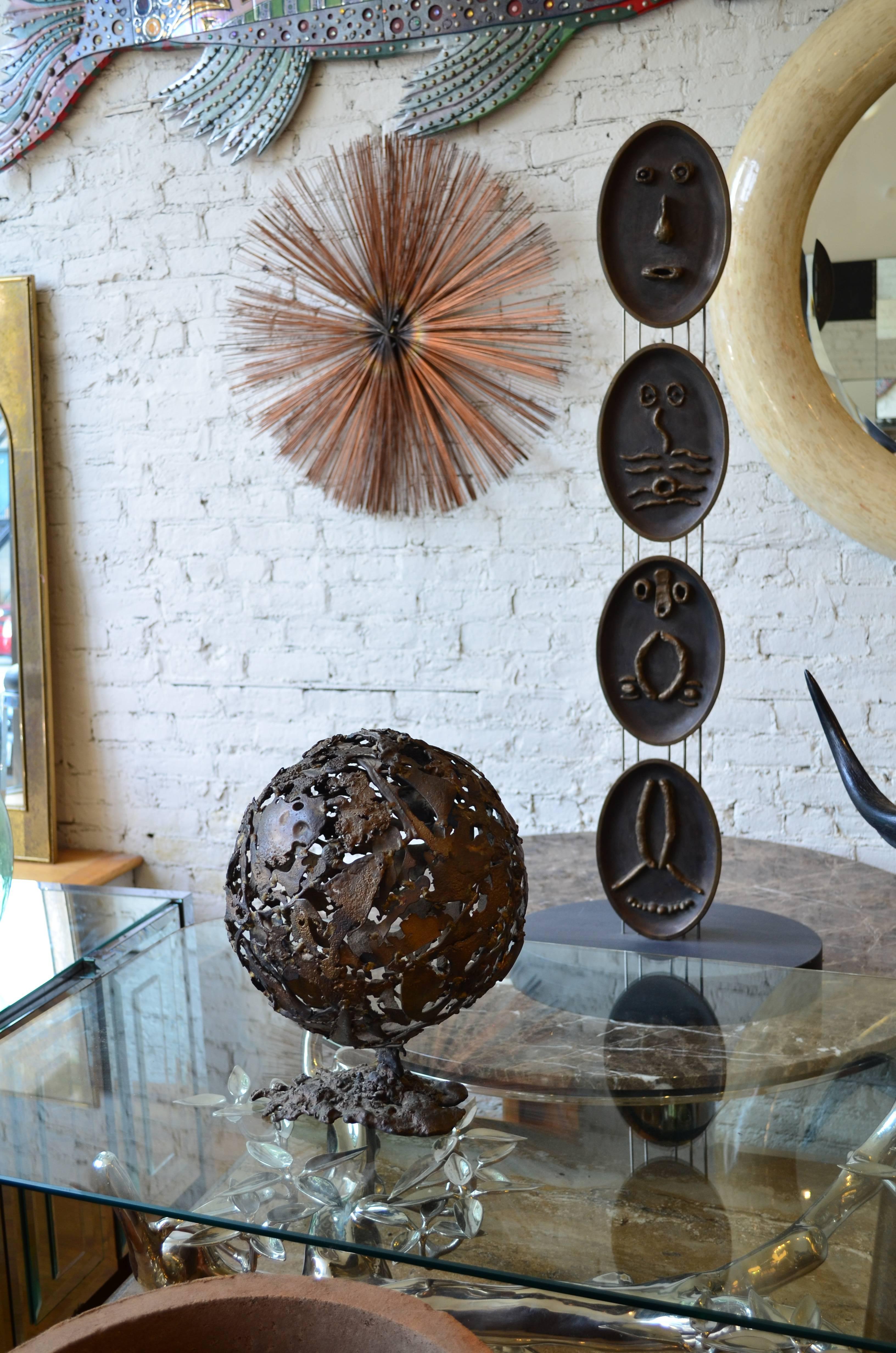 Late 20th Century Abstract Brutalist Mid-Century Globe Sculpture