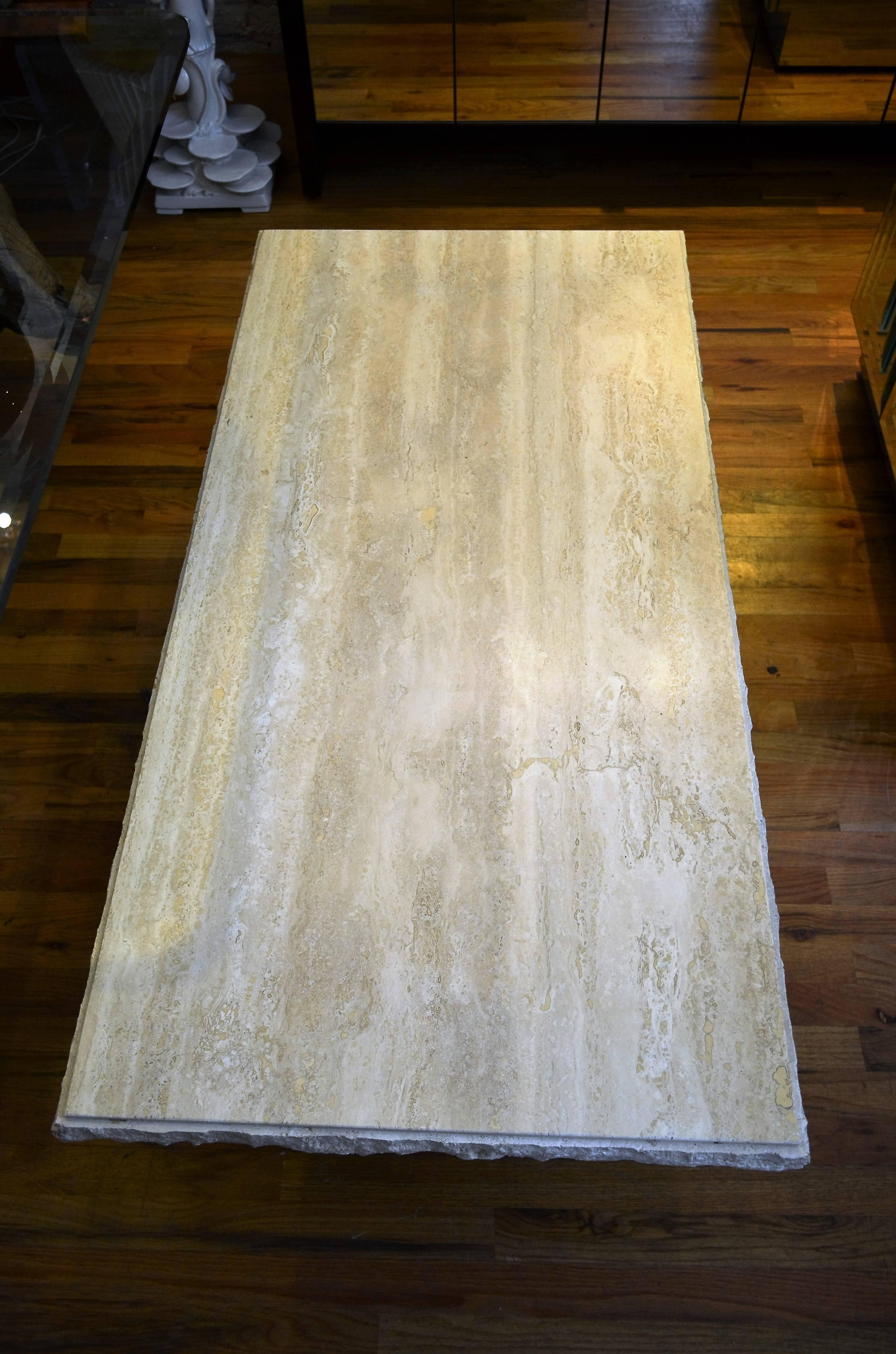 italian travertine coffee table