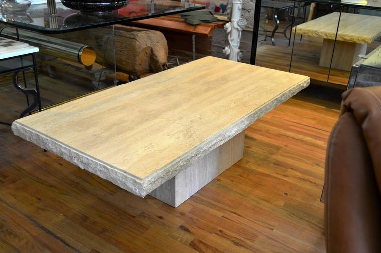 Italian Rectangle Travertine Coffee Table at 1stDibs italian
