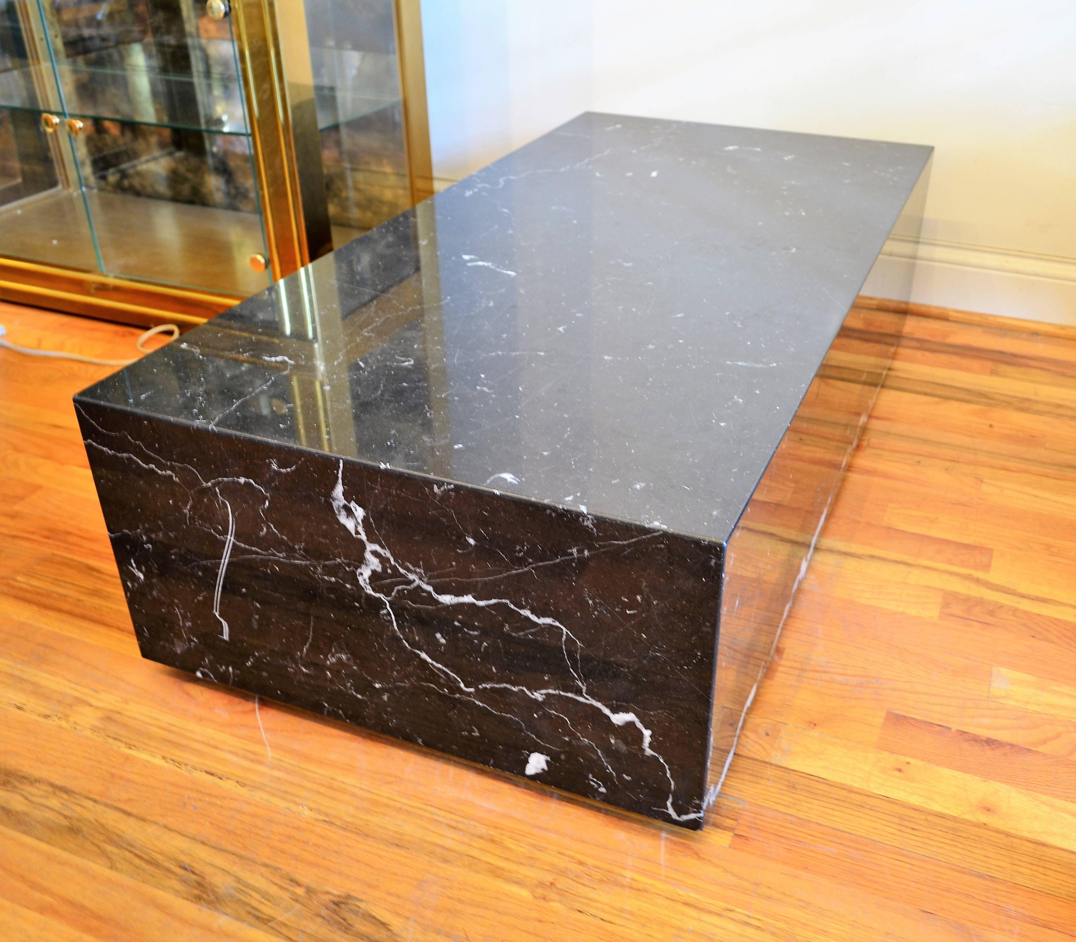 black marble rectangle coffee table