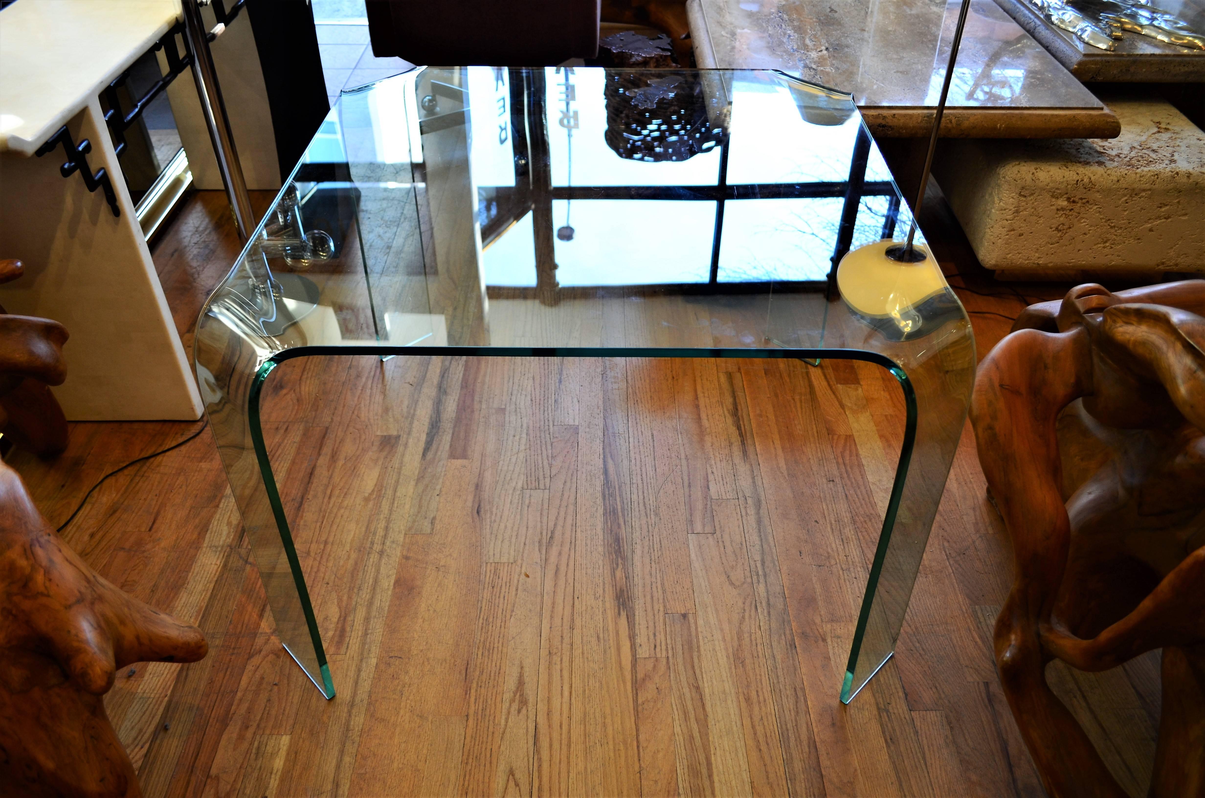 glass square table