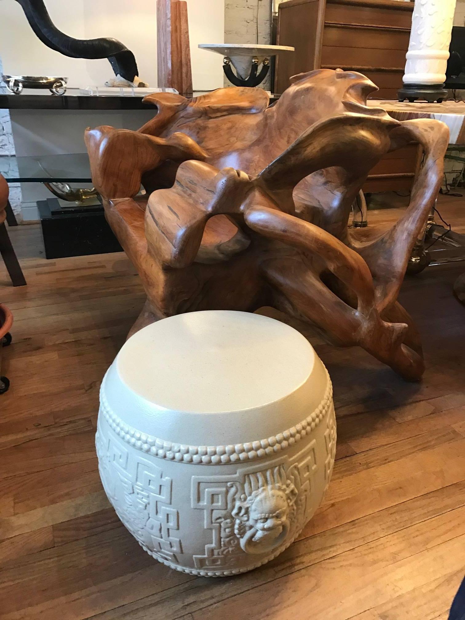 Chinese Style Ceramic Garden Stool or Side Table for Gumps In Good Condition In Chicago, IL